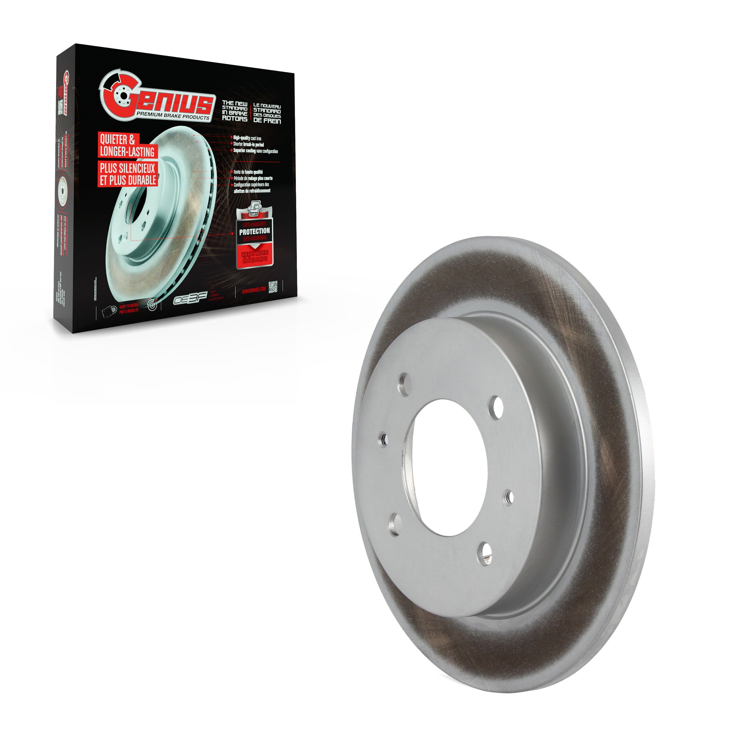 Genius GCR-96617 Disc Brake Rotor for 1996-2006 Hyundai Elantra, Hyundai Tiburon - Rear
