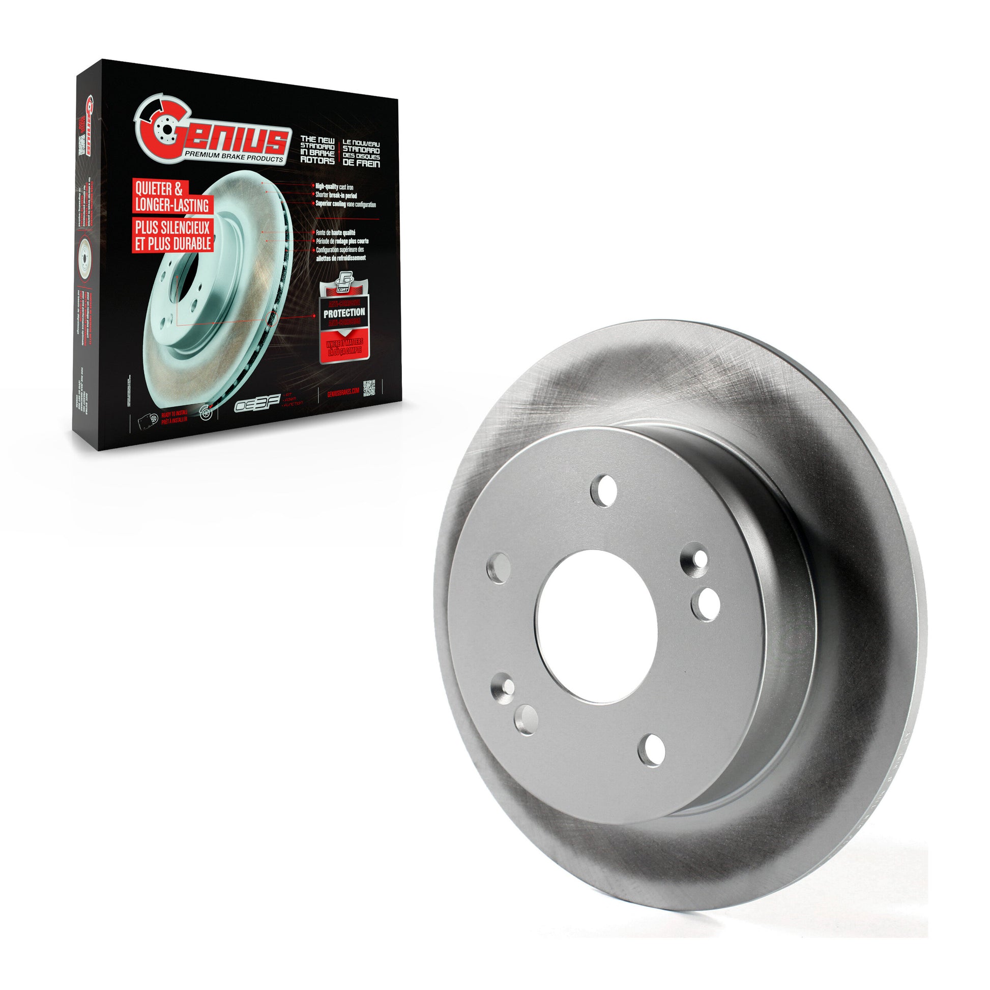 Genius GCR-96710 Disc Brake Rotor for 1997-2006 Honda Civic, Acura RSX, Honda Accord - Rear