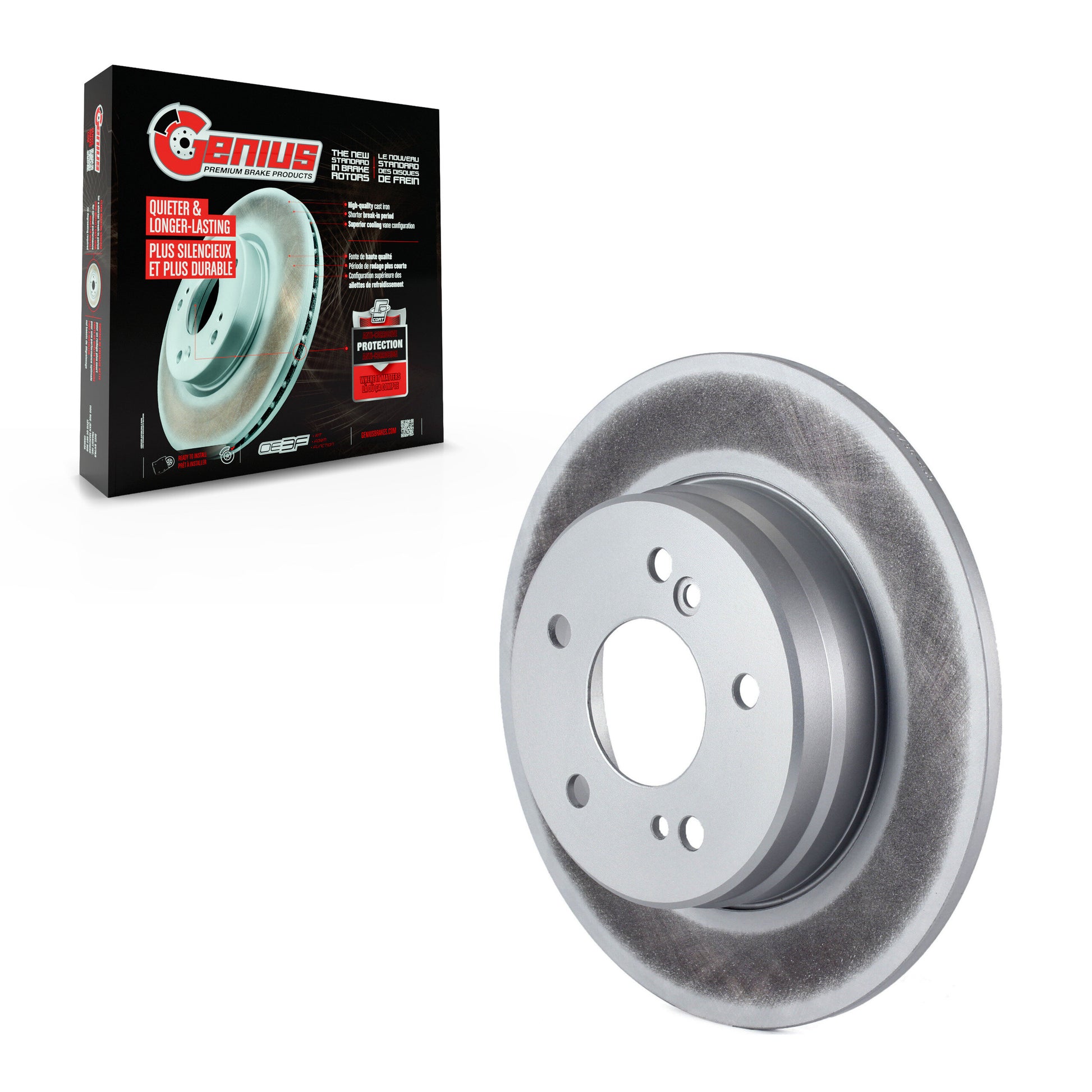 Genius GCR-96764 Disc Brake Rotor for 1995-2011 Mercedes-Benz SLK300, Chrysler Crossfire, Mercedes-Benz C230 - Rear