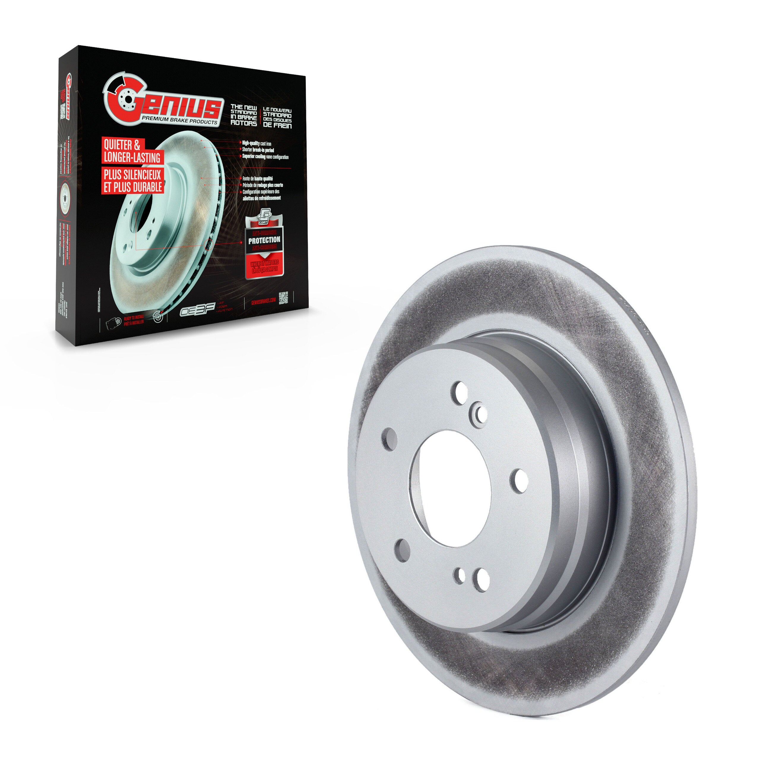 Genius GCR-96764 Disc Brake Rotor for 1995-2011 Mercedes-Benz SLK300, Chrysler Crossfire, Mercedes-Benz C230 - Rear