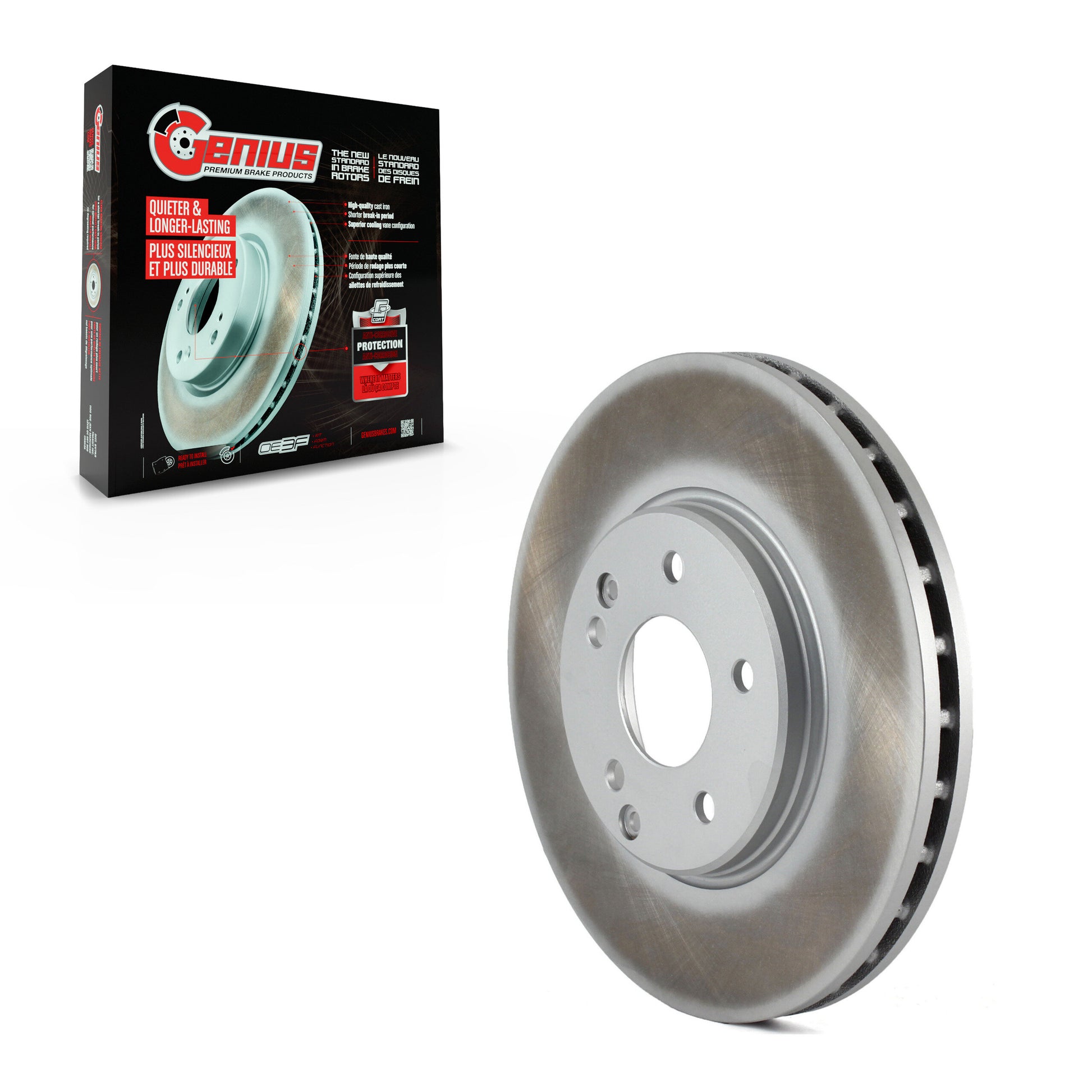 Genius GCR-96767 Disc Brake Rotor for 1996-2011 Mercedes-Benz SLK300, Chrysler Crossfire, Mercedes-Benz E280 - Front