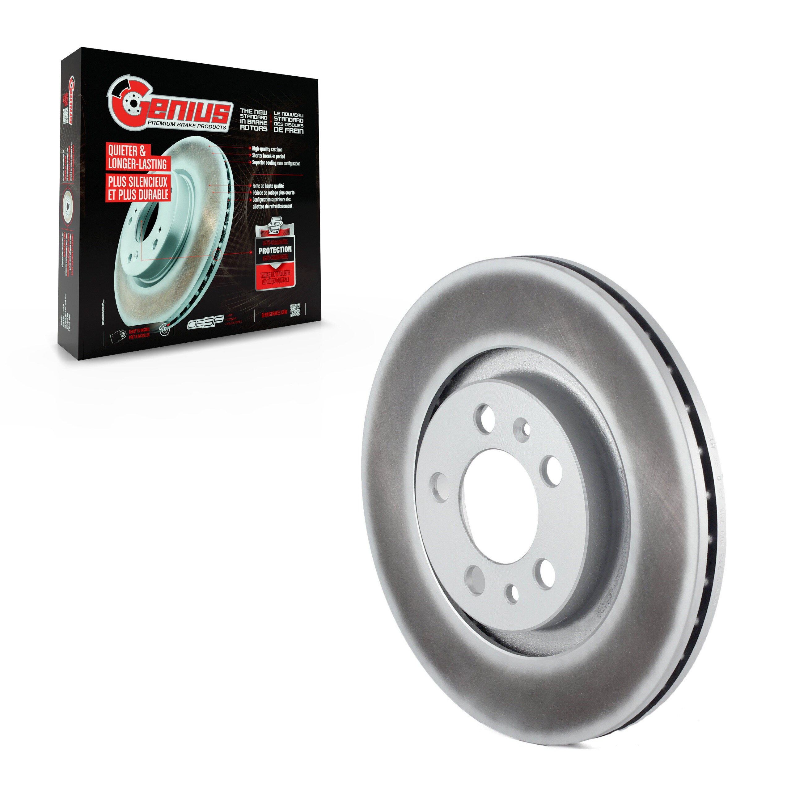 Genius GCR-96778 Disc Brake Rotor for 1998-2010 Volkswagen Golf City, Volkswagen Jetta City, Volkswagen Jetta - Front