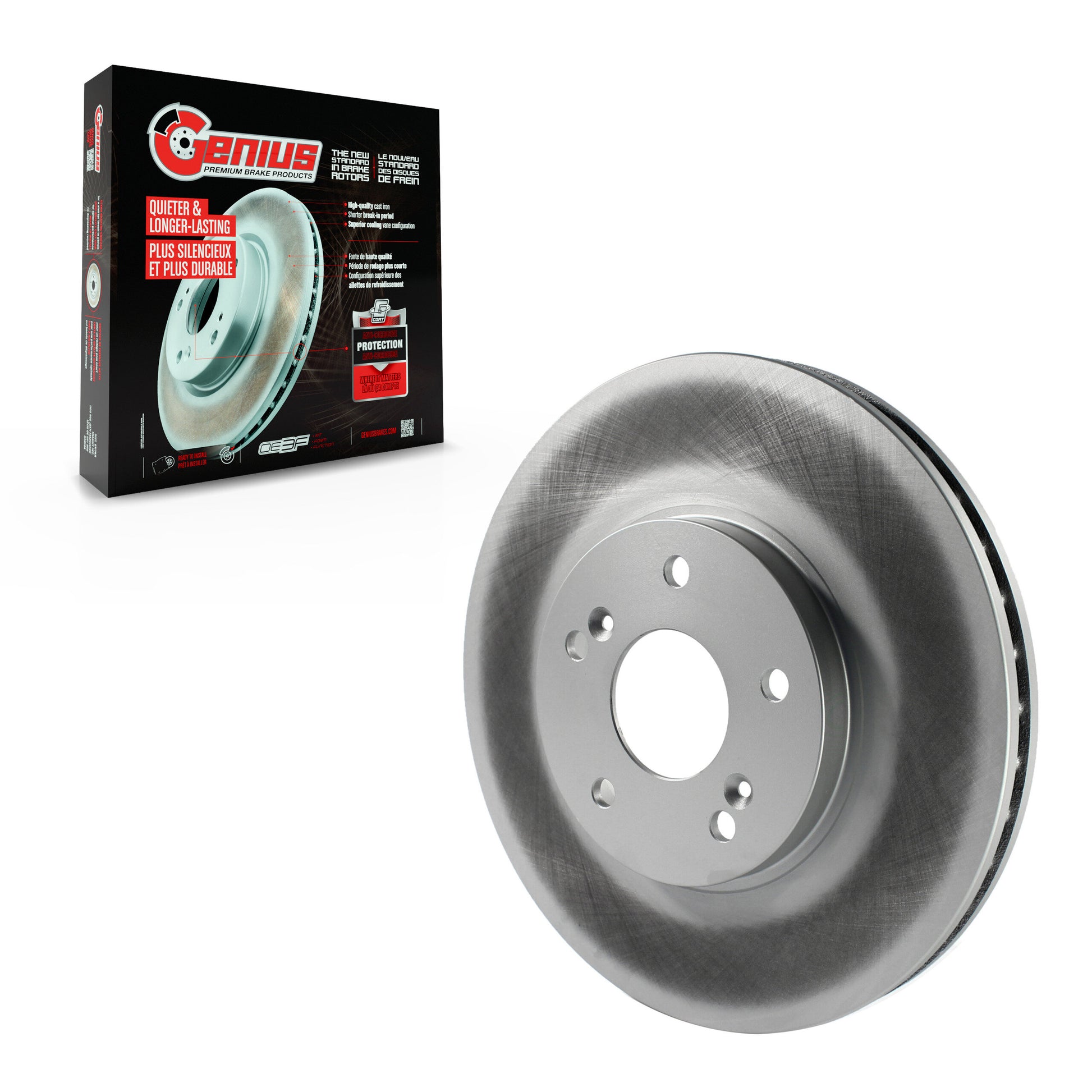 Genius GCR-96795 Disc Brake Rotor for 1999-2014 Honda Accord, Acura TL, Acura TSX - Front