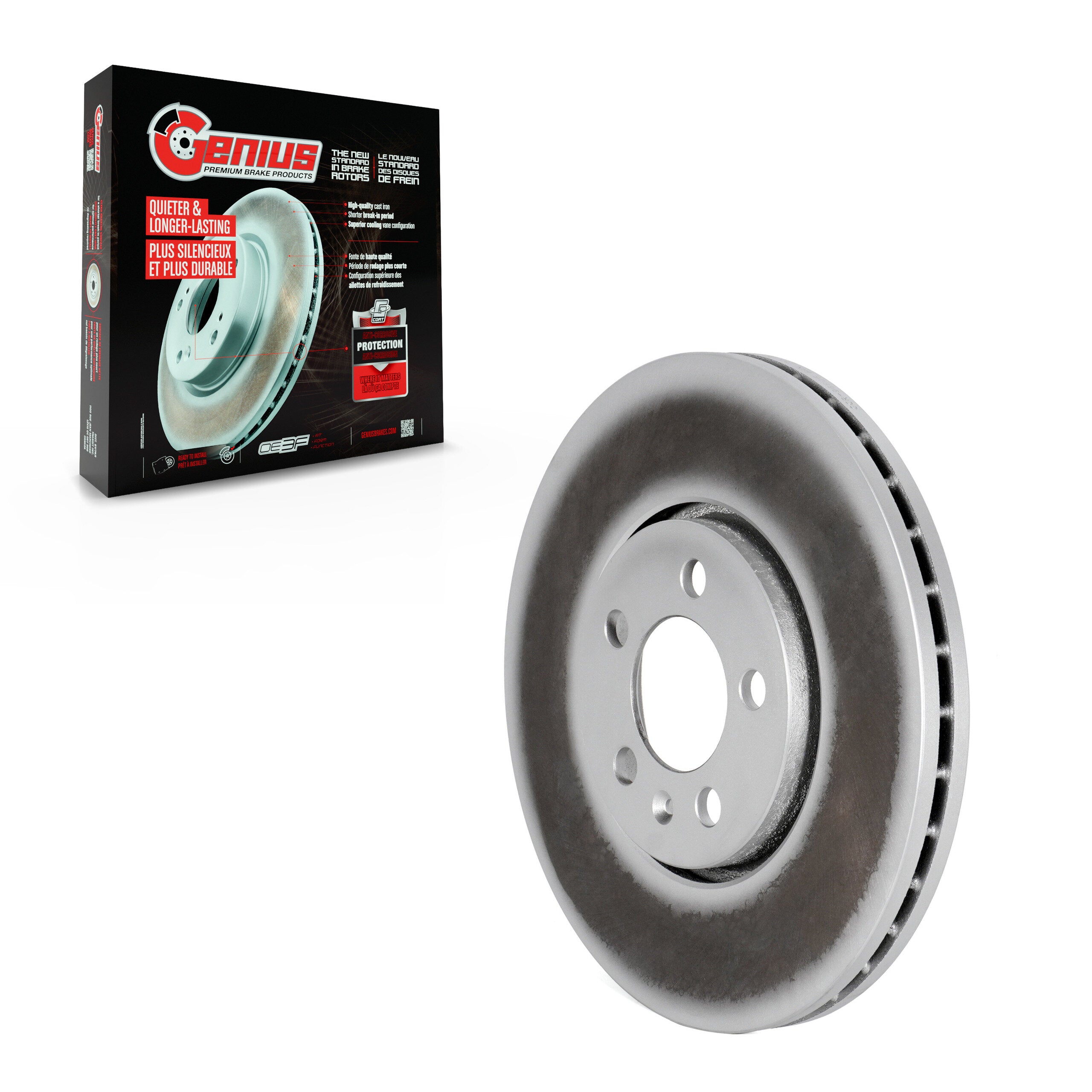 Genius GCR-96806 Disc Brake Rotor for 1999-2010 Volkswagen Golf, Volkswagen Jetta, Volkswagen Beetle - Front
