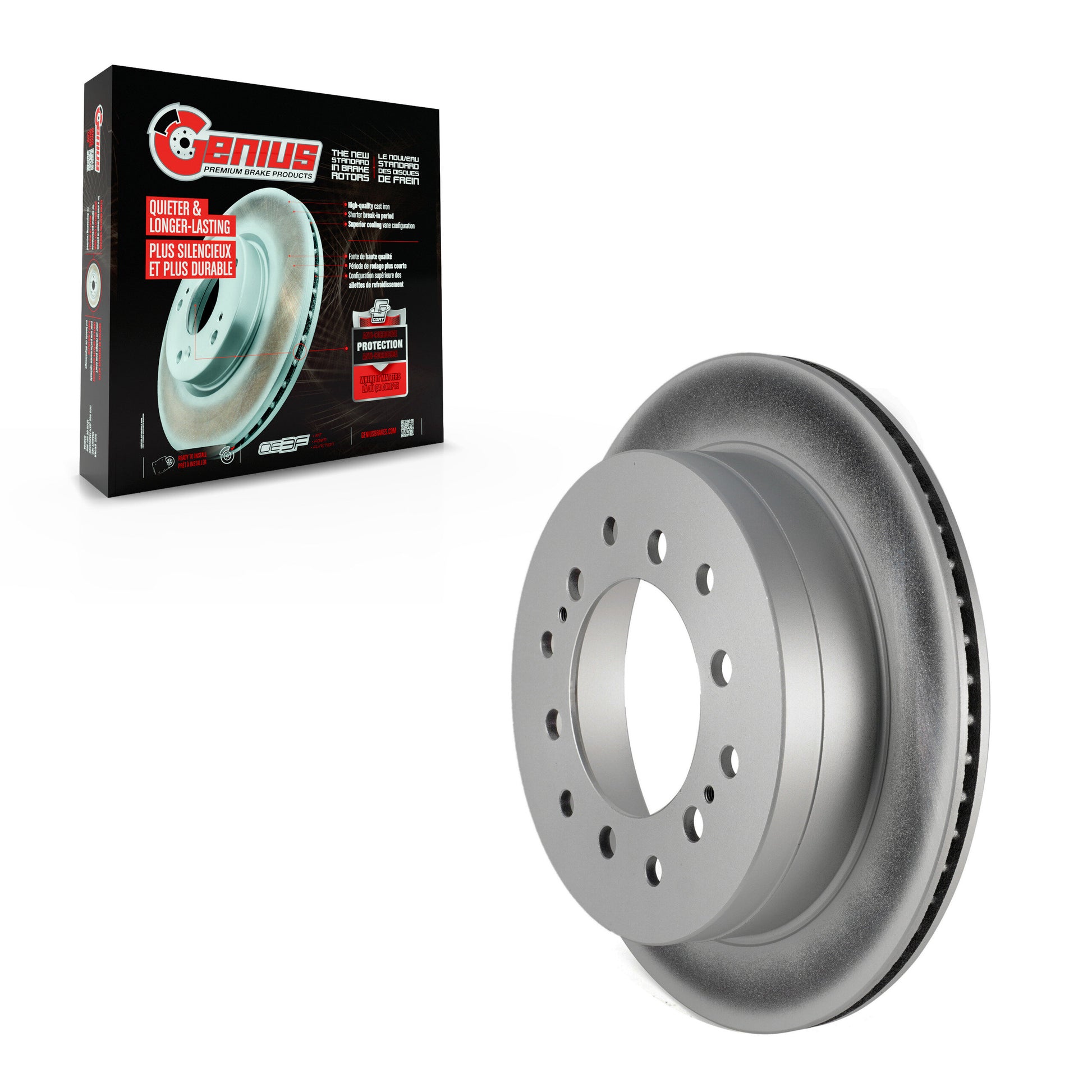 Genius GCR-96929 Disc Brake Rotor for 2001-2009 Toyota FJ Cruiser, Lexus GX470, Toyota 4Runner - Rear