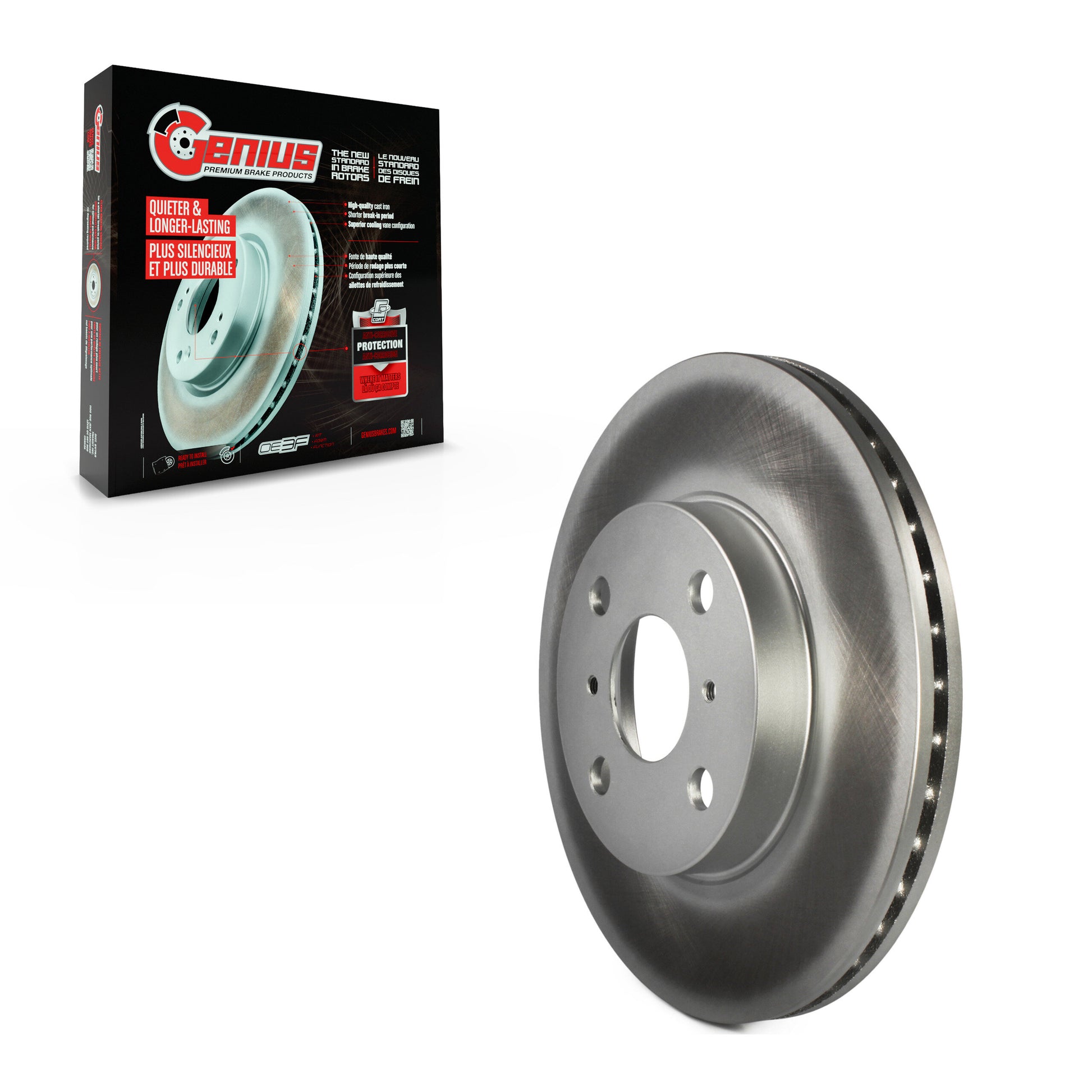 Genius GCR-96972 Disc Brake Rotor for 2000-2005 Toyota Echo, Toyota MR2 Spyder - Front