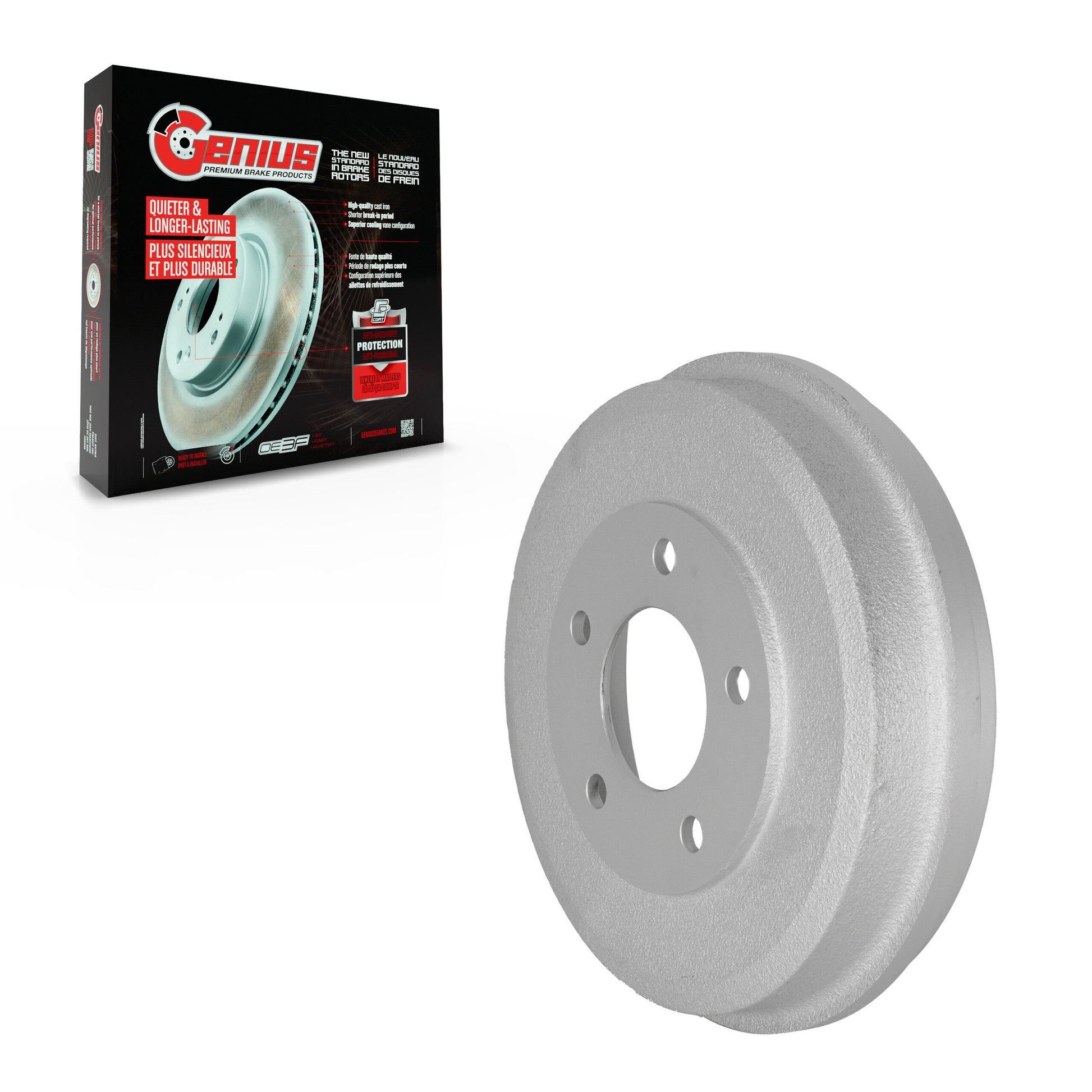 Genius GCR-9711 Brake Drum for 2001-2007 Ford Escape, Mercury Mariner, Mazda Tribute - Rear