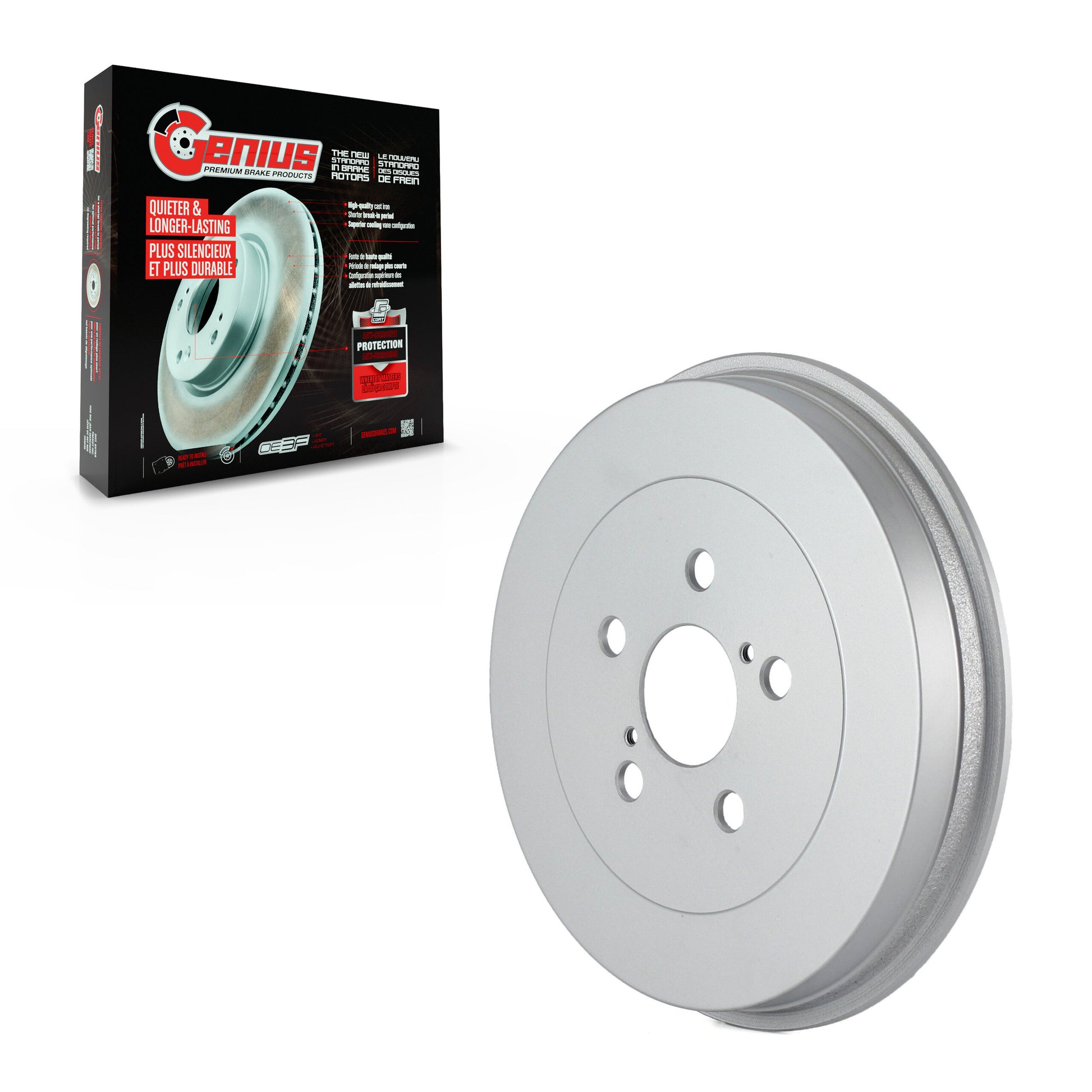 Genius GCR-9725 Brake Drum for 2003-2008 Pontiac Vibe, Toyota Matrix - Rear
