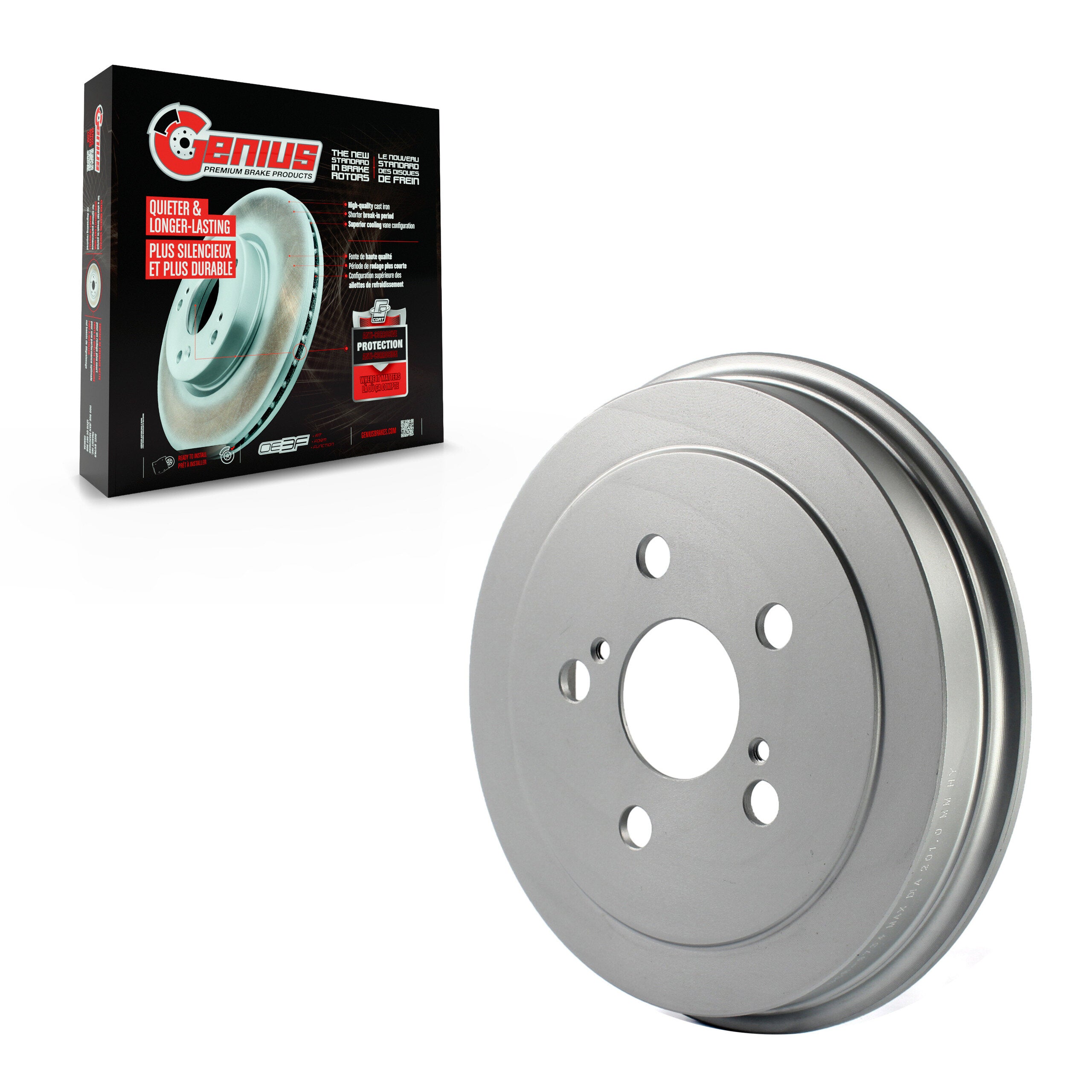 Genius GCR-9734 Brake Drum for 2000-2008 Toyota Prius, Toyota Corolla, Toyota Celica - Rear