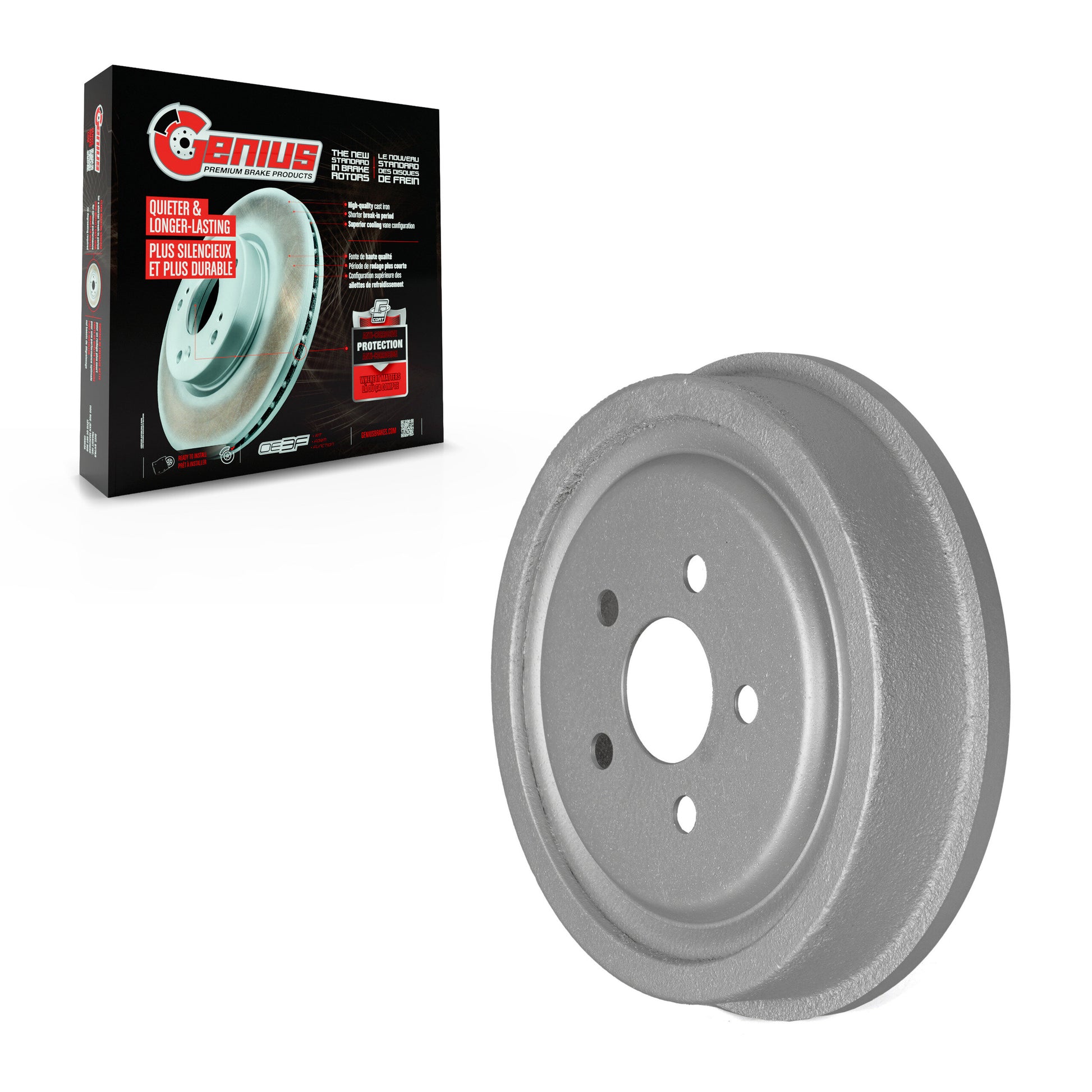 Genius GCR-9746 Brake Drum for 2003-2005 Chevrolet Cavalier, Pontiac Sunfire - Rear