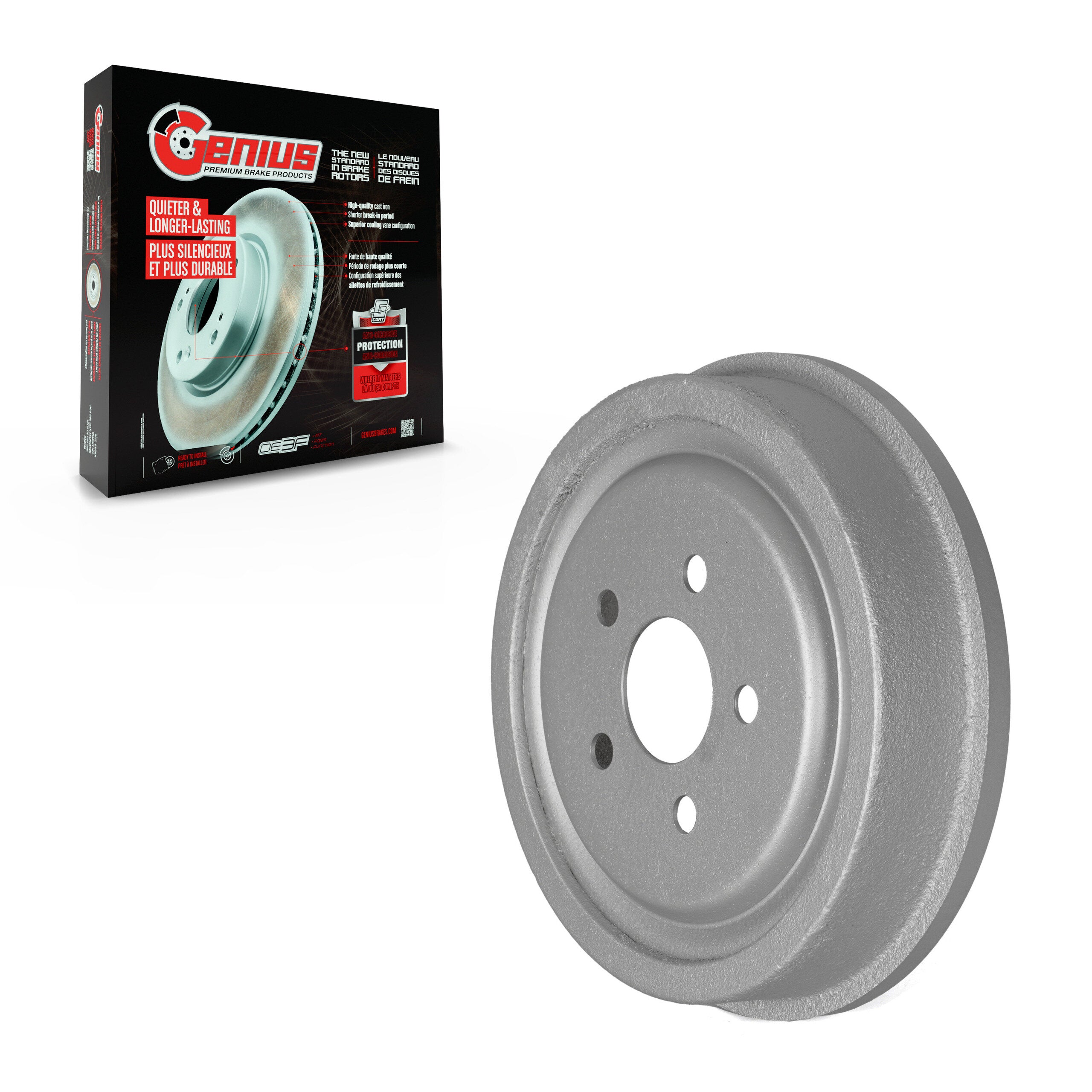 Genius GCR-9746 Brake Drum for 2003-2005 Chevrolet Cavalier, Pontiac Sunfire - Rear
