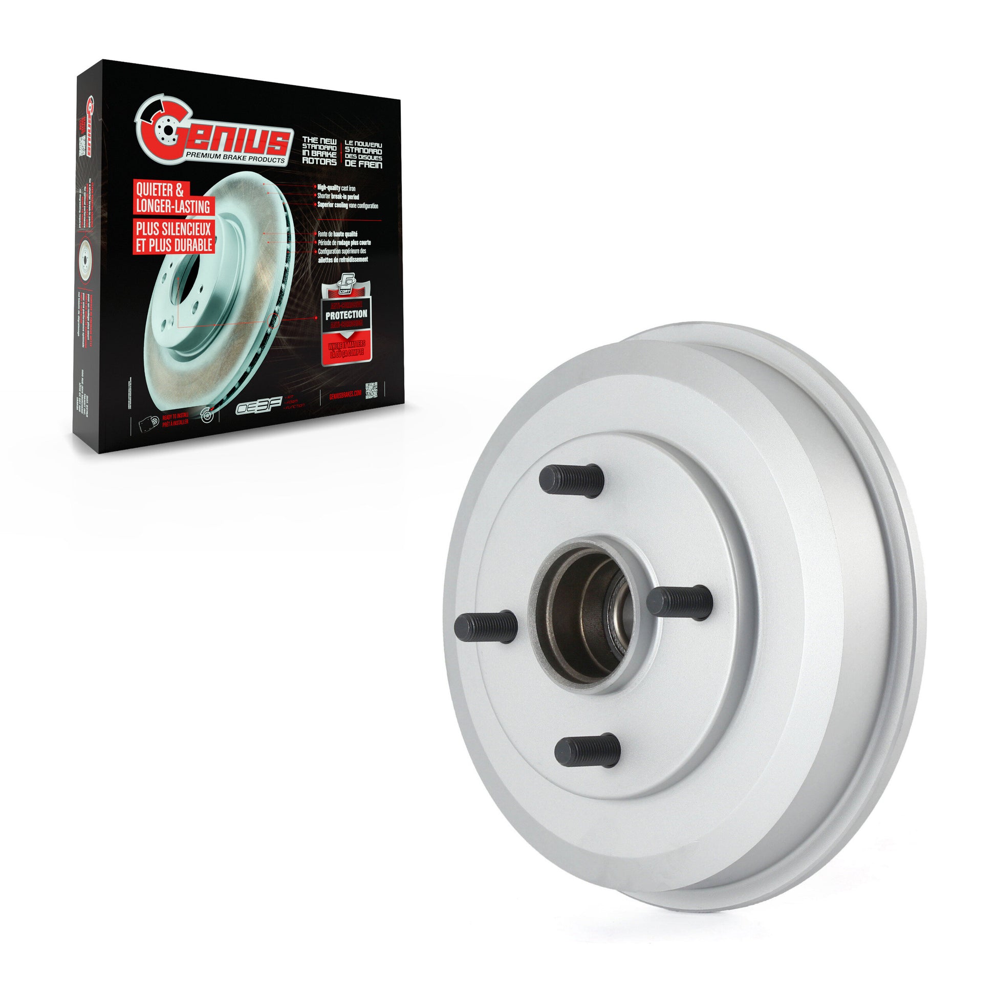 Genius GCR-9763 Brake Drum for 2000-2008 Ford Focus - Rear