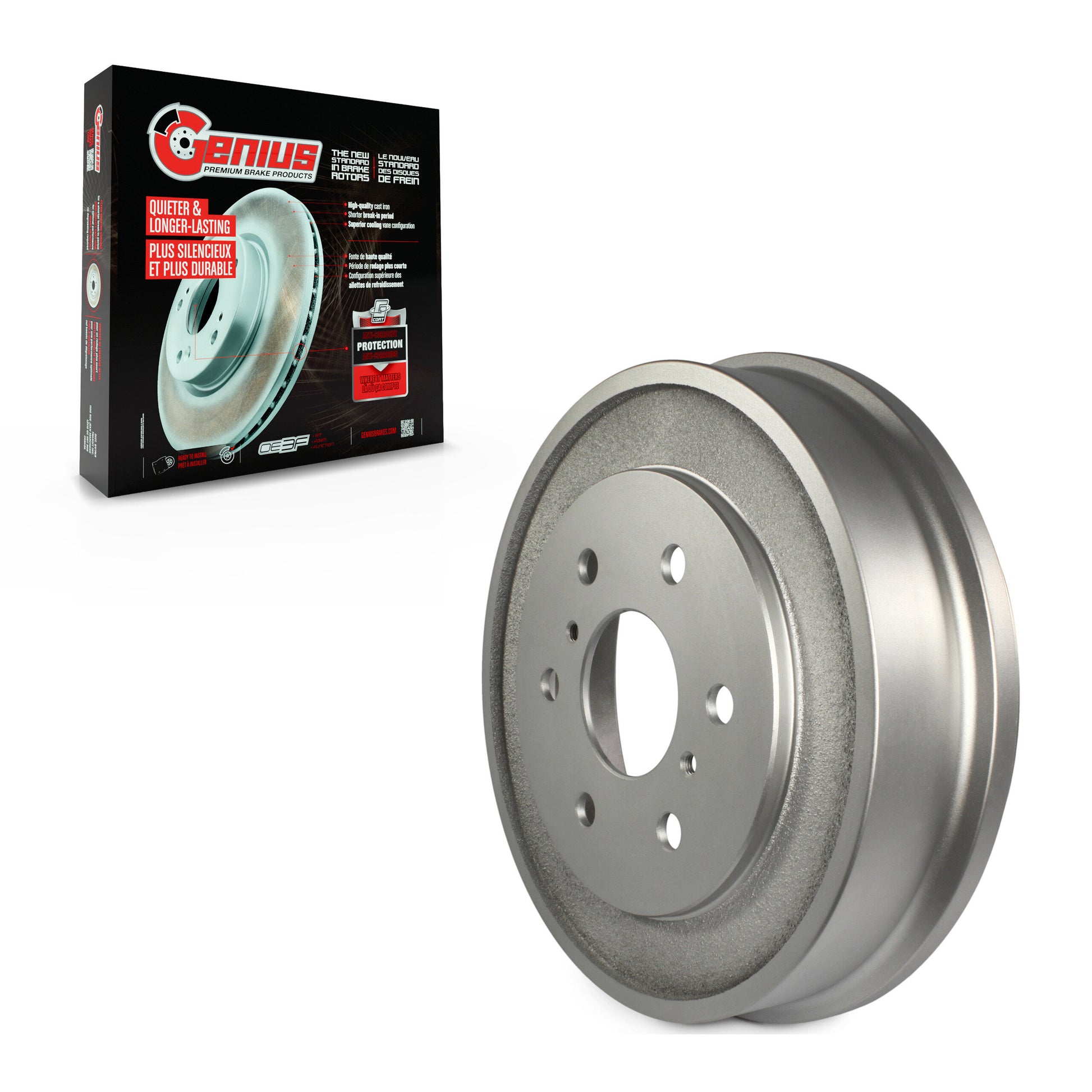 Genius GCR-9764 Brake Drum for 2005-2008 Chevrolet Silverado 1500 Classic, GMC Sierra 1500 Classic, Chevrolet Silverado 1500 - Rear