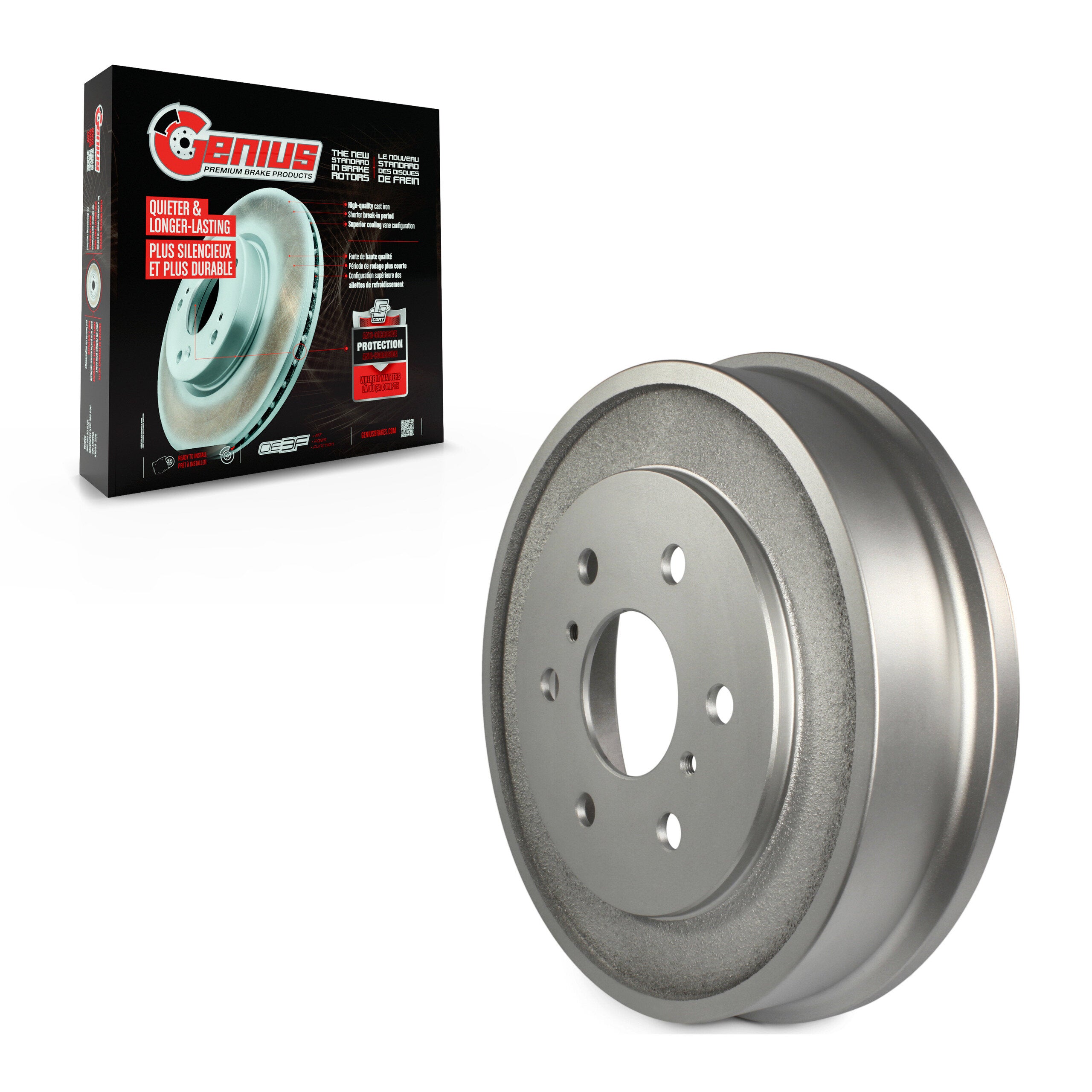 Genius GCR-9764 Brake Drum for 2005-2008 Chevrolet Silverado 1500 Classic, GMC Sierra 1500 Classic, Chevrolet Silverado 1500 - Rear