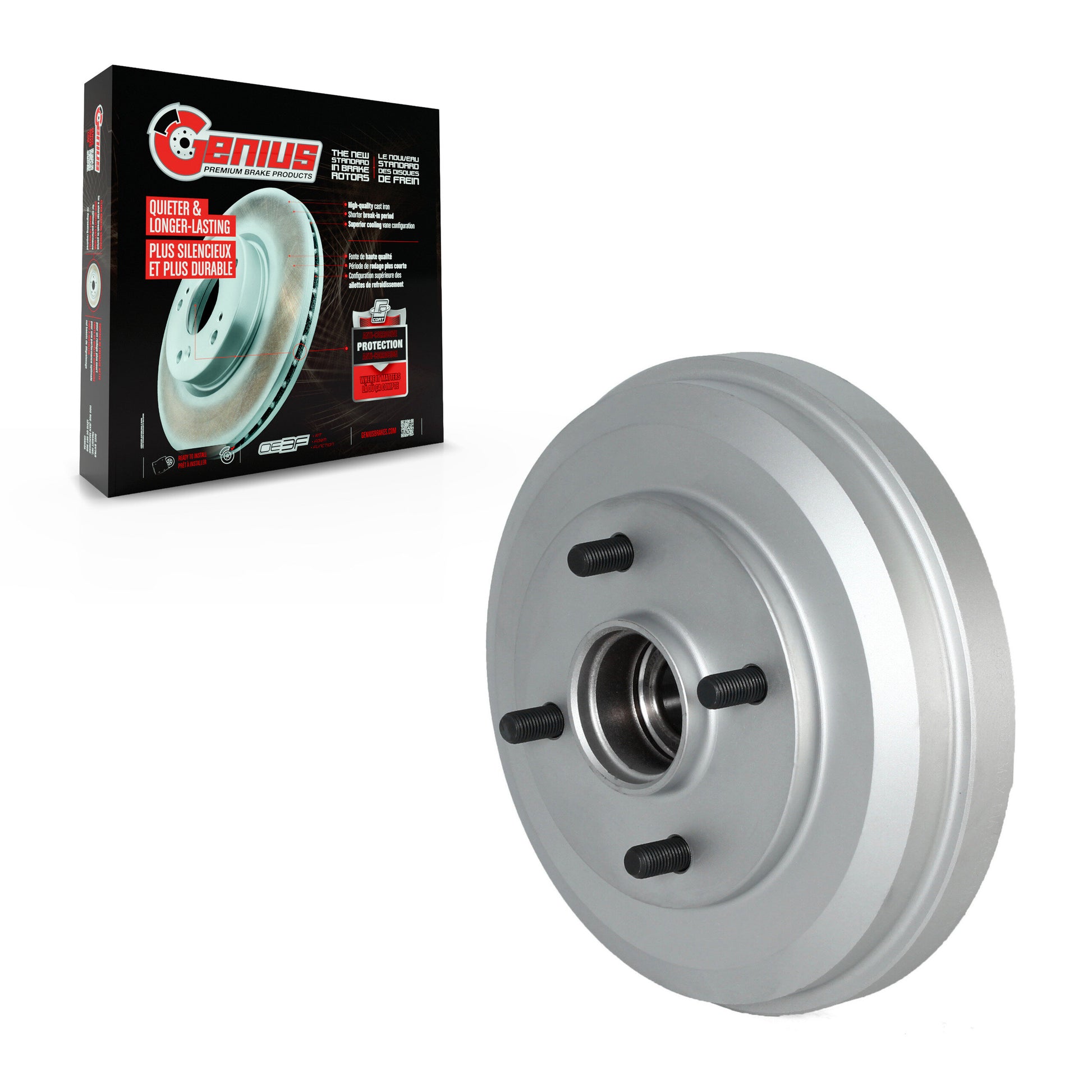 Genius GCR-97802 Brake Drum for 2009-2011 Ford Focus - Rear