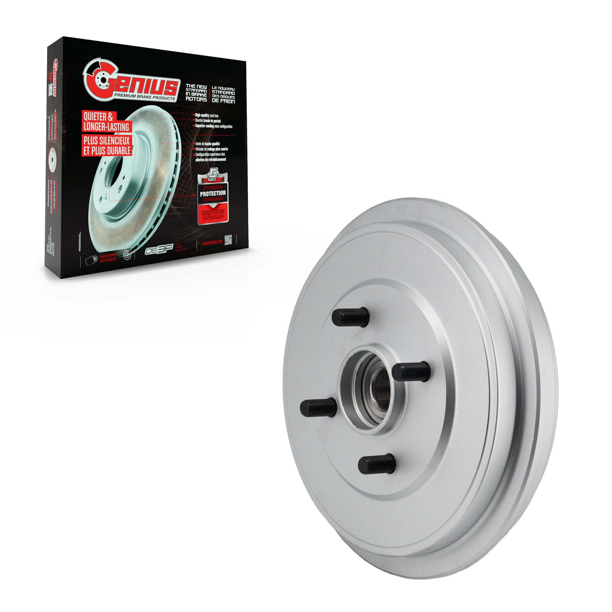 Genius GCR-97836C Drum Brake and Hub Assembly for 2012-2019 Nissan Micra, Nissan Versa Note, Nissan Versa - Rear