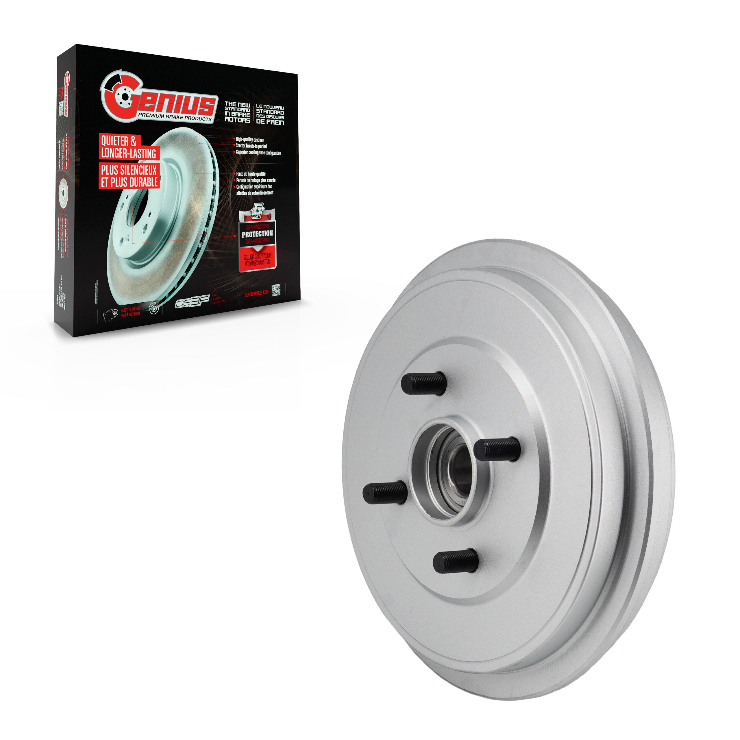 Genius GCR-97836C Drum Brake and Hub Assembly for 2012-2019 Nissan Micra, Nissan Versa Note, Nissan Versa - Rear