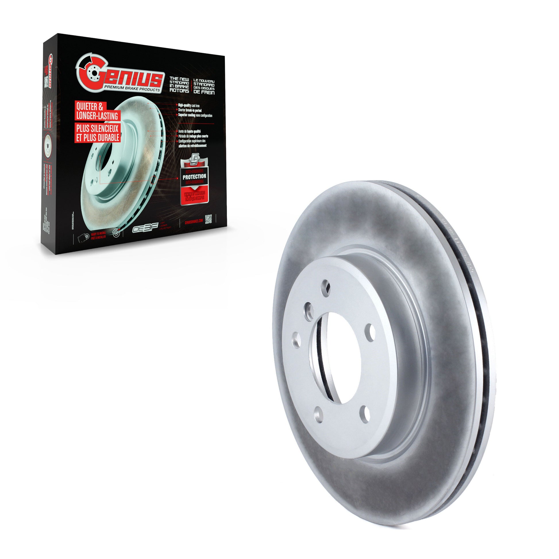 Genius GCR-980011 Disc Brake Rotor for 1998-2008 BMW Z4, BMW 320i, BMW 325Ci - Front