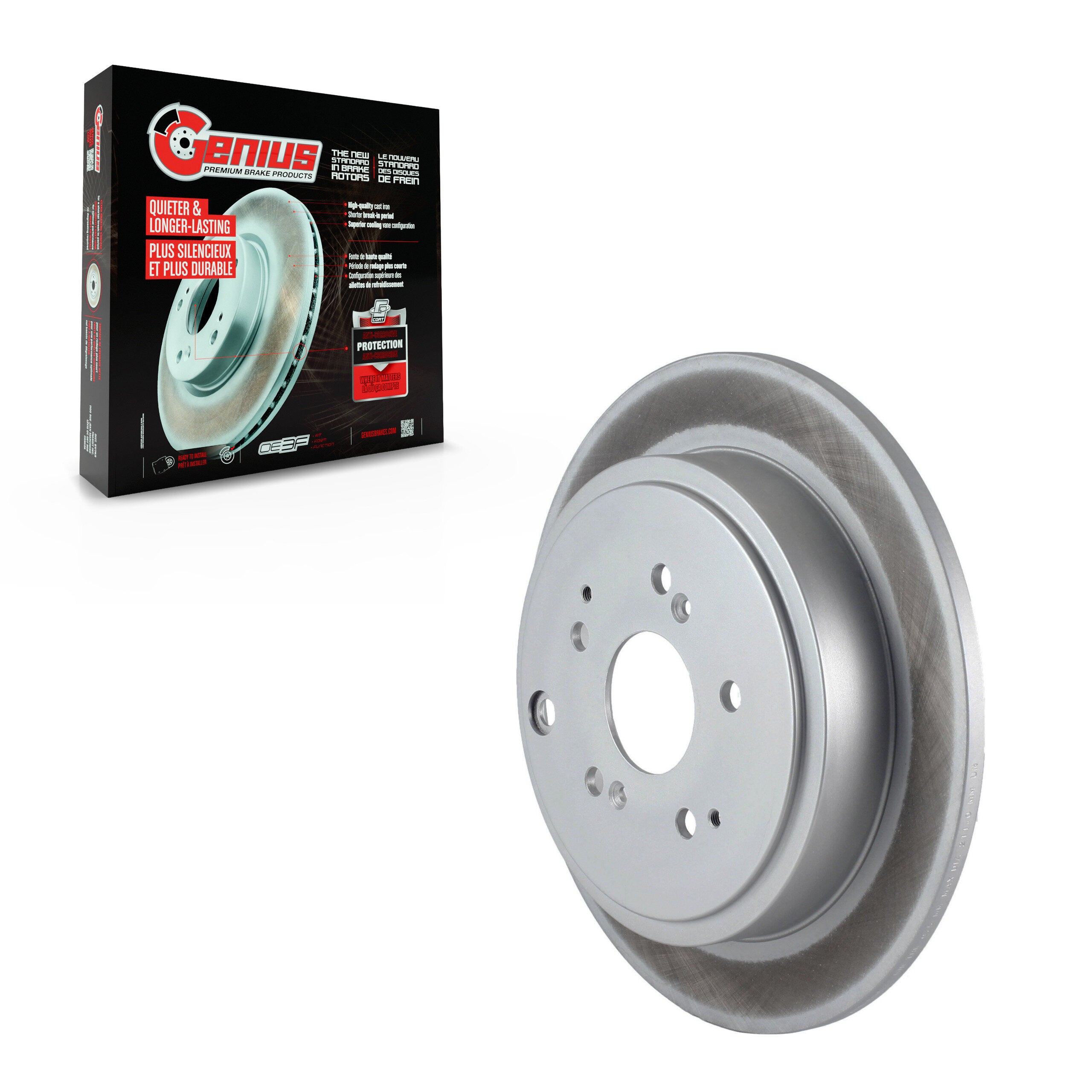 Genius GCR-980032 Disc Brake Rotor for 2001-2008 Honda Pilot, Acura MDX - Rear