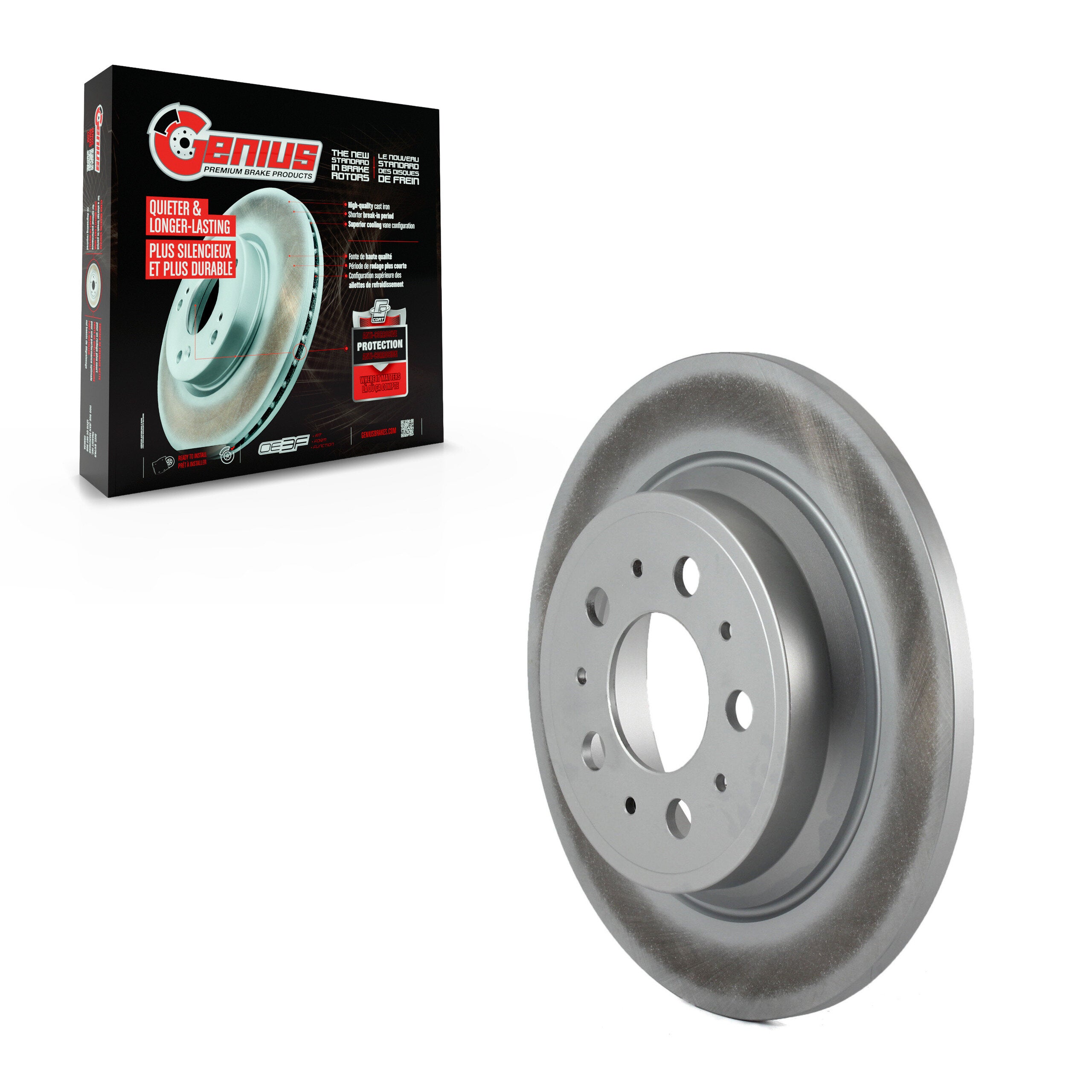 Genius GCR-980045 Disc Brake Rotor for 1999-2009 Volvo S60, Volvo V70, Volvo XC70 - Rear