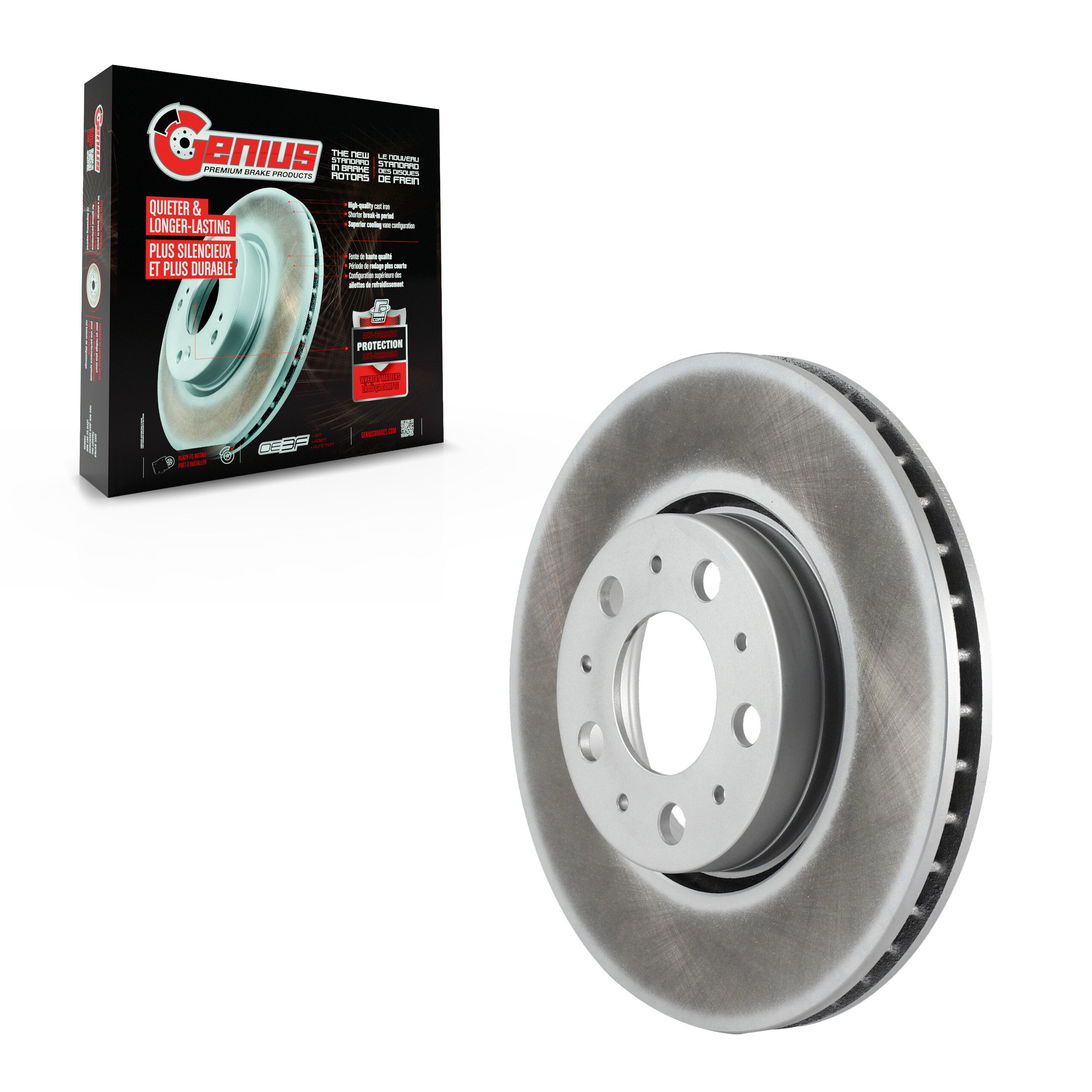 Genius GCR-980046 Disc Brake Rotor for 1999-2009 Volvo S60, Volvo S80, Volvo XC70 - Front