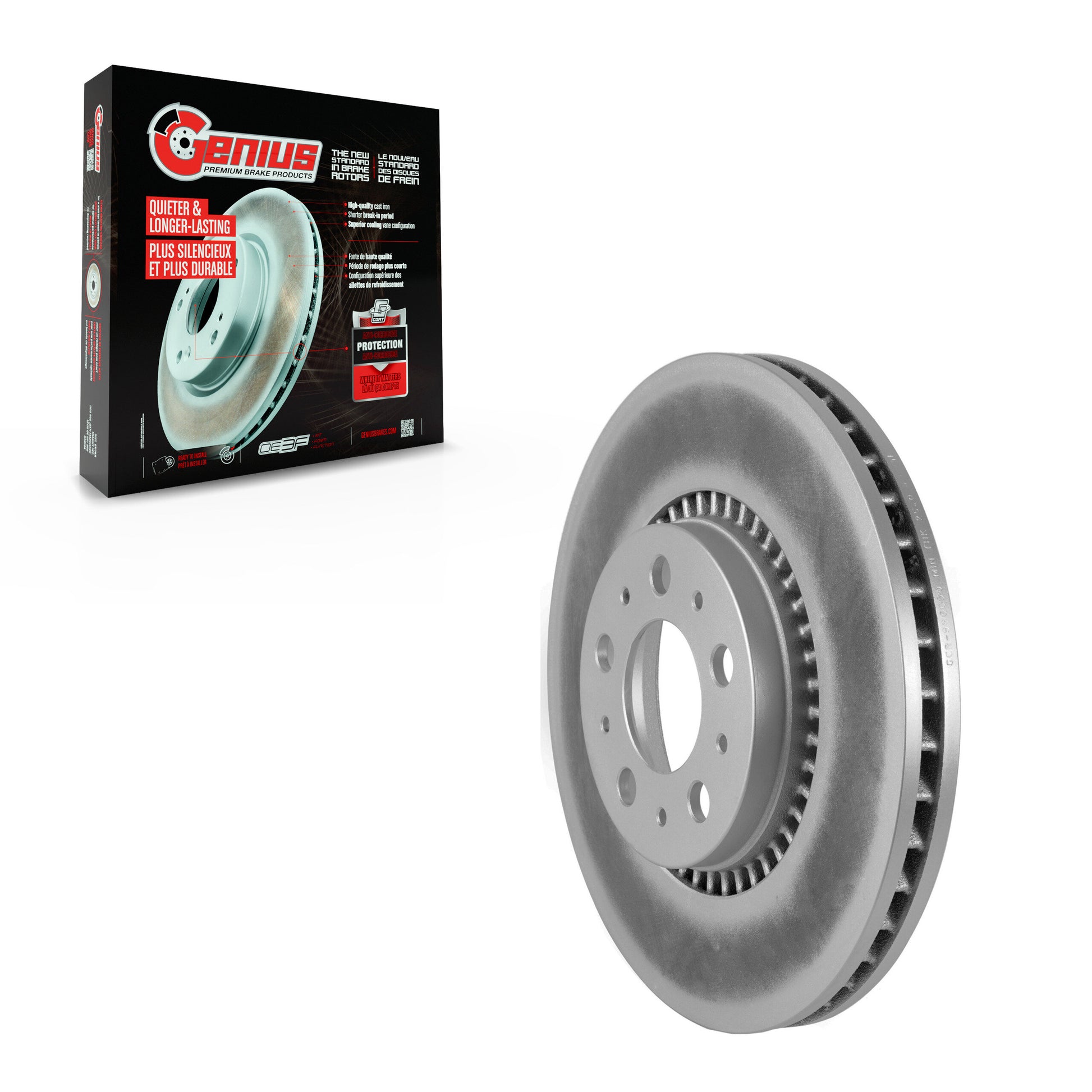 Genius GCR-980050 Disc Brake Rotor for 1999-2009 Volvo S60, Volvo XC70, Volvo V70 - Front