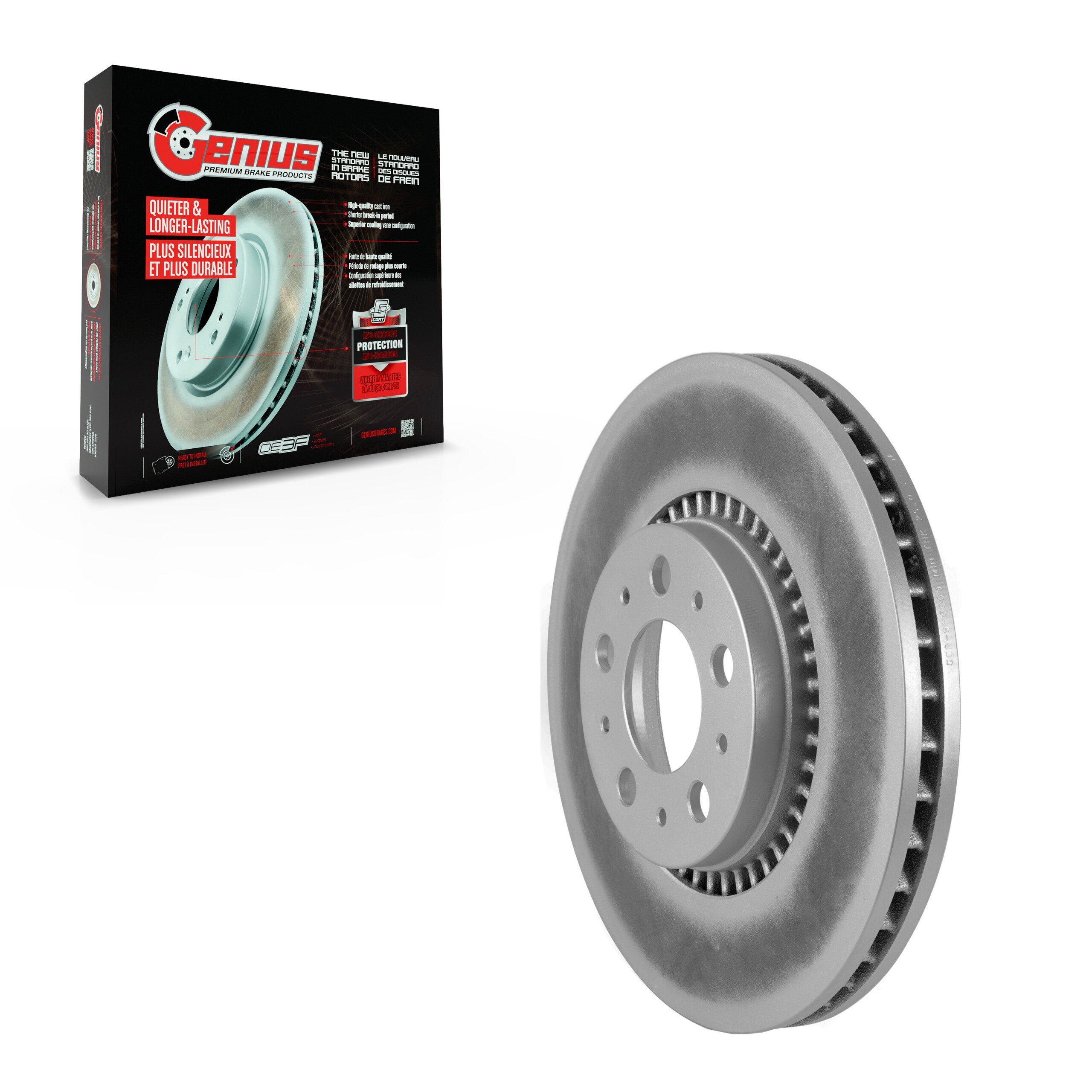 Genius GCR-980050 Disc Brake Rotor for 1999-2009 Volvo S60, Volvo XC70, Volvo V70 - Front