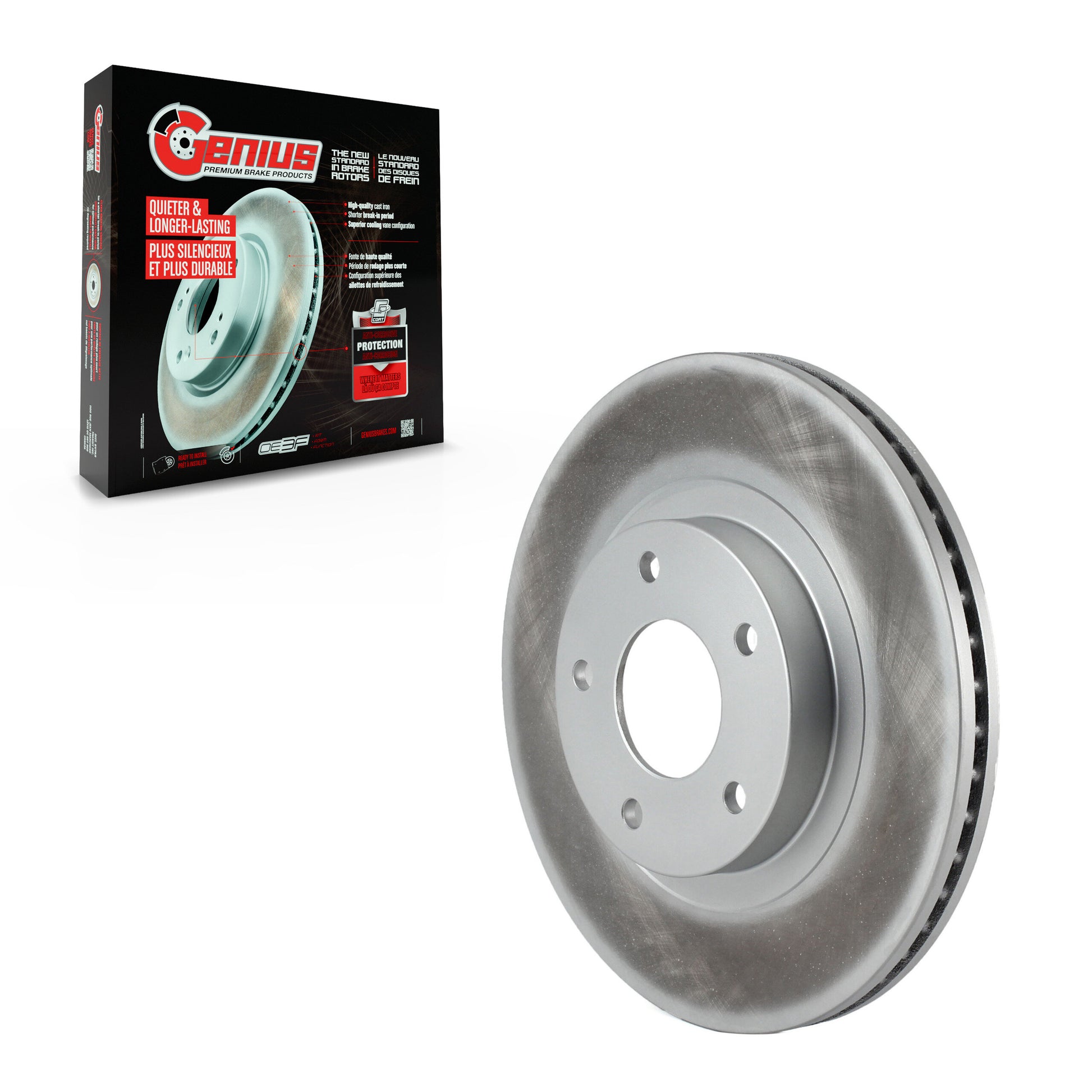 Genius GCR-980074 Disc Brake Rotor for 2002-2006 Nissan Altima, INFINITI I35, Nissan Maxima - Front