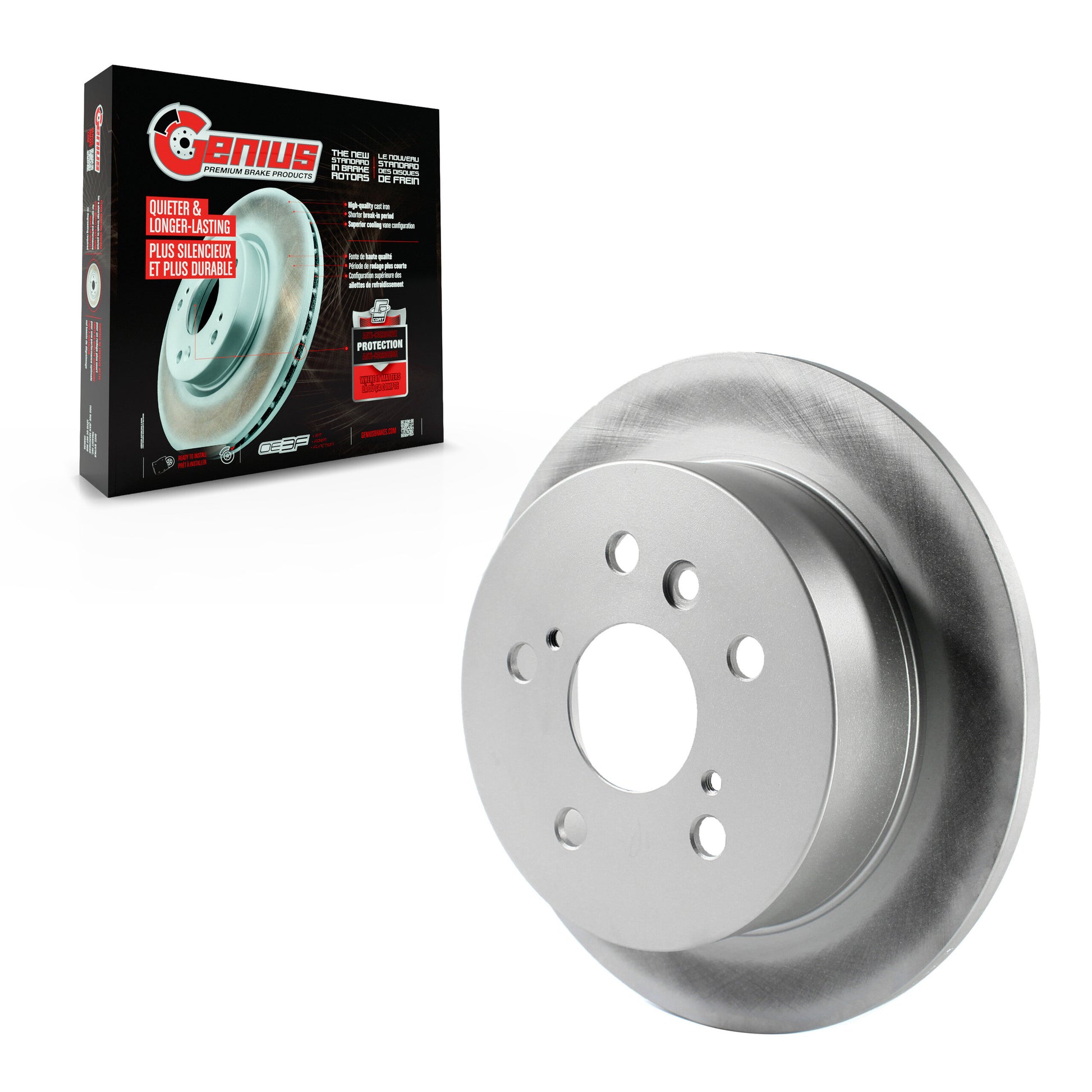 Genius GCR-980076 Disc Brake Rotor for 2002-2008 Toyota Avalon, Lexus ES330, Toyota Solara - Rear