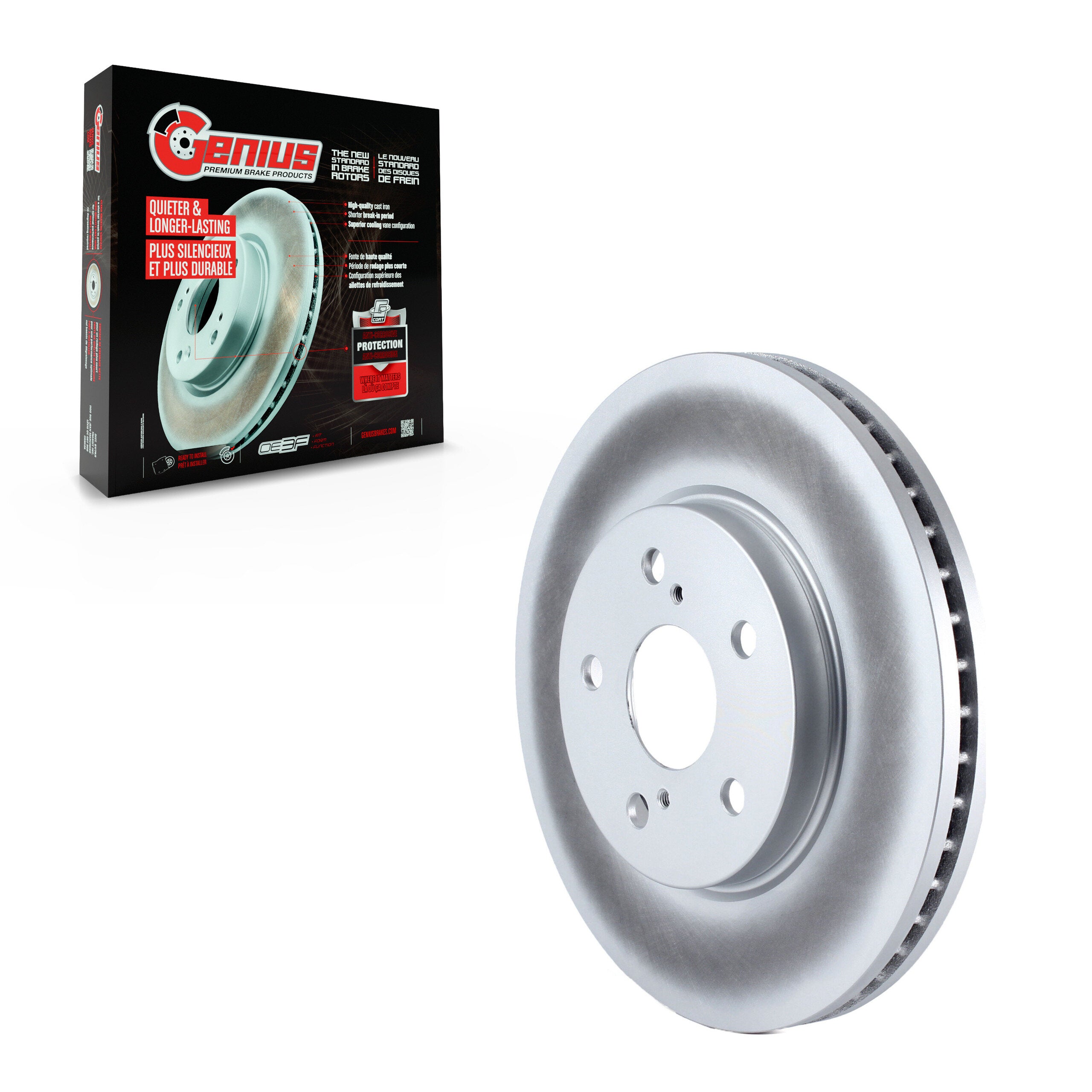Genius GCR-980077 Disc Brake Rotor for 2002-2010 Toyota Avalon, Toyota Camry, Toyota Sienna - Front