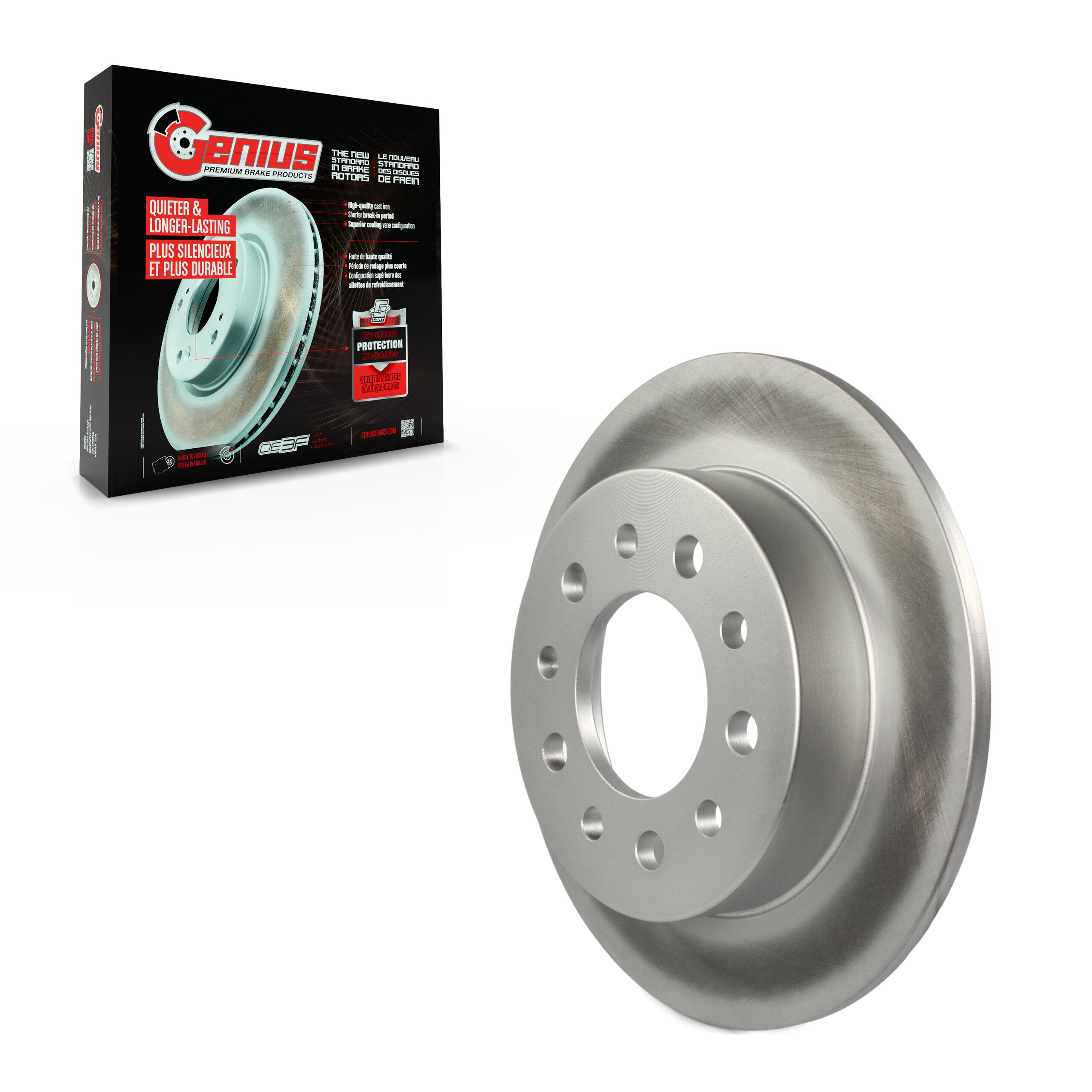 Genius GCR-980086 Disc Brake Rotor for 2003-2008 Hyundai Tiburon - Rear
