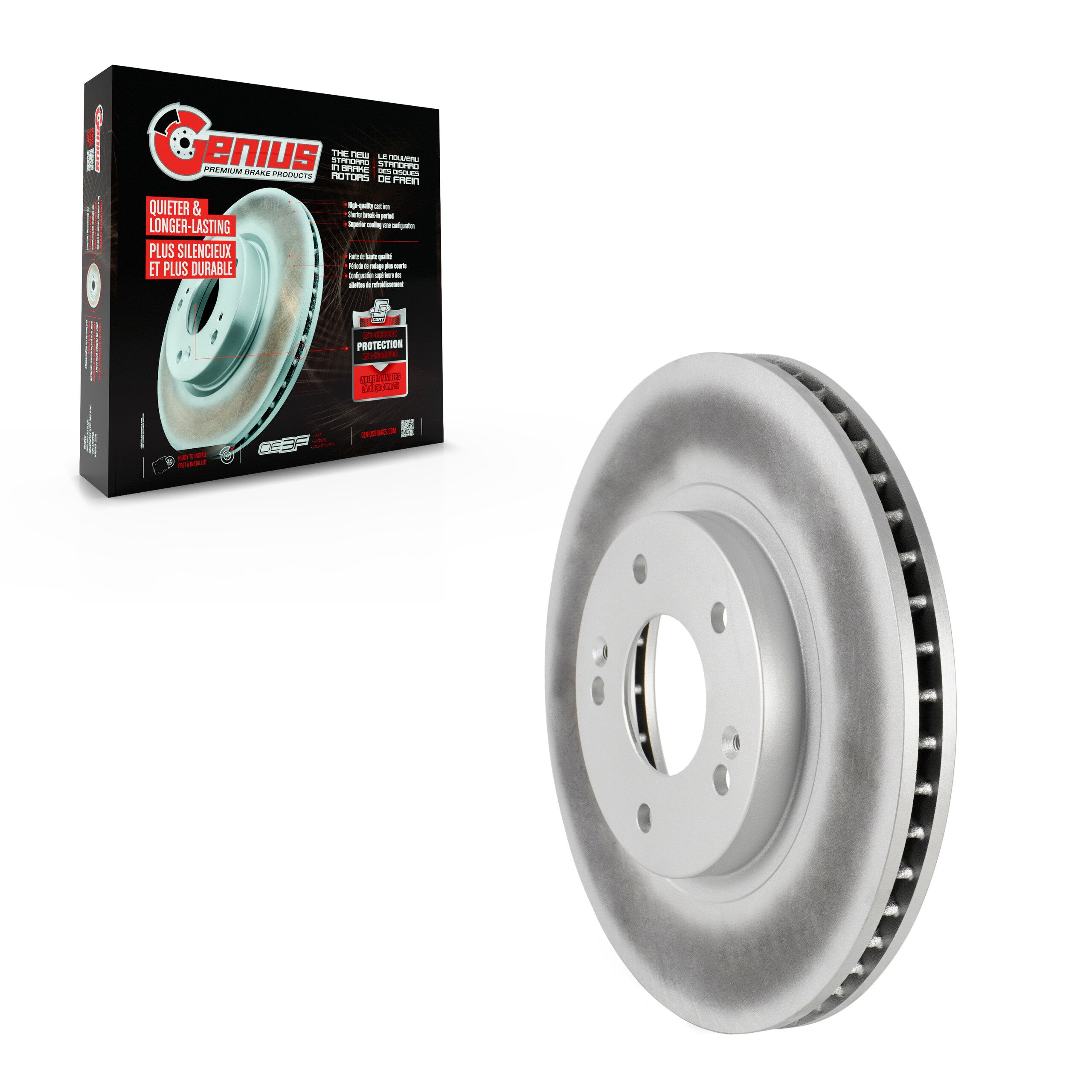 Genius GCR-980091 Disc Brake Rotor for 2001-2006 Hyundai Santa Fe - Front
