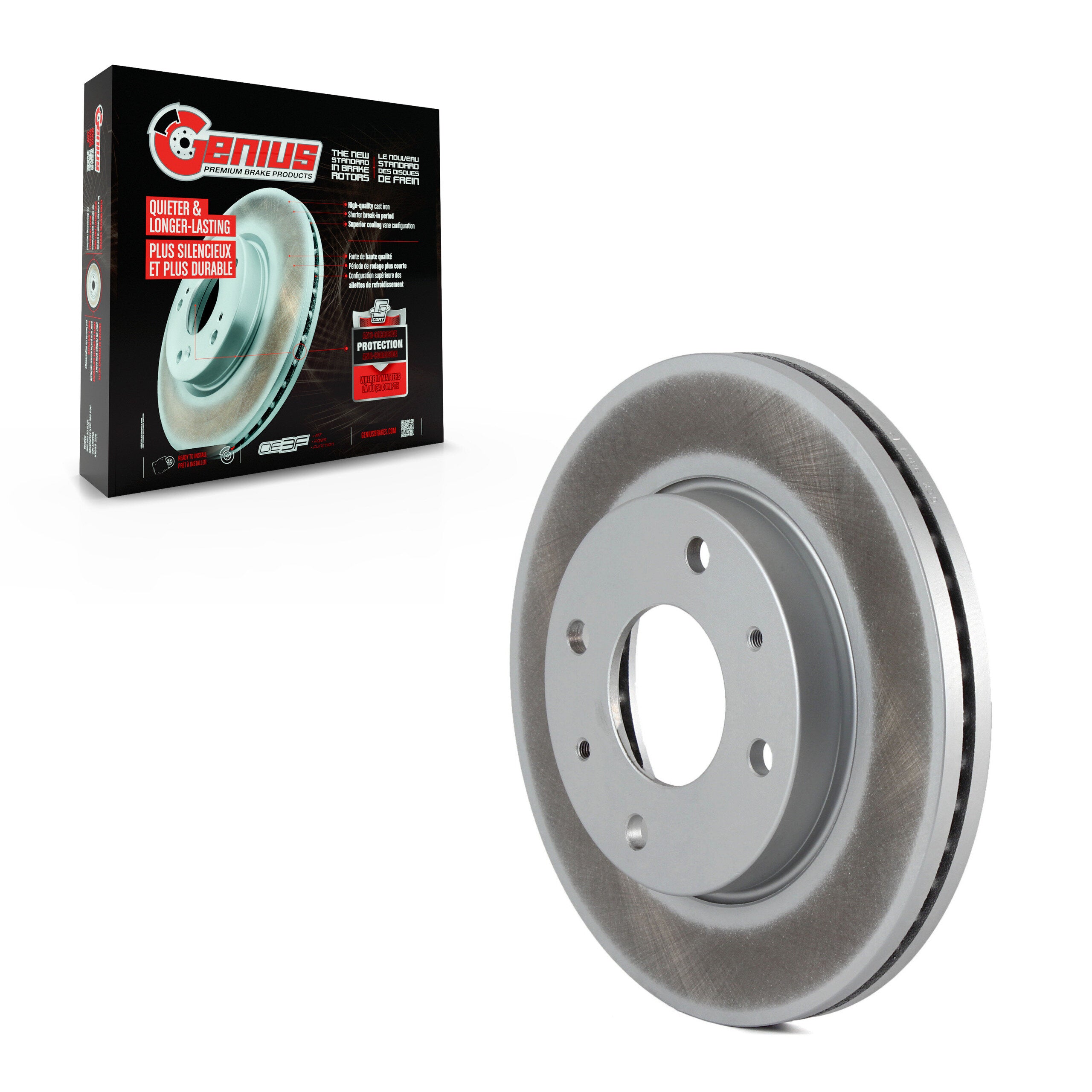 Genius GCR-980112 Disc Brake Rotor for 2001-2006 Kia Magentis, Kia Optima, Hyundai Elantra - Front