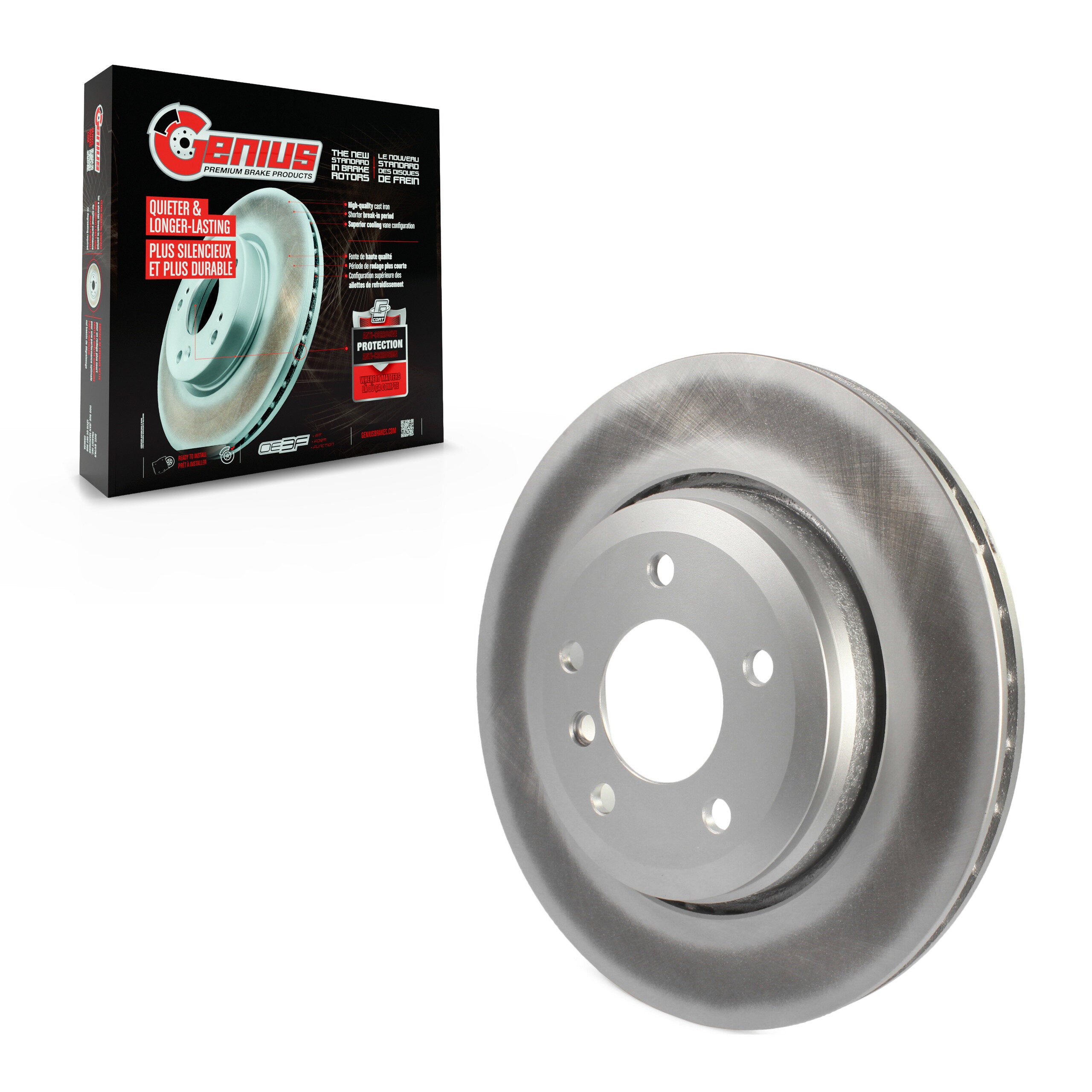 Genius GCR-980126 Disc Brake Rotor for 2001-2006 BMW 320i, BMW 330Ci, BMW 330i - Rear
