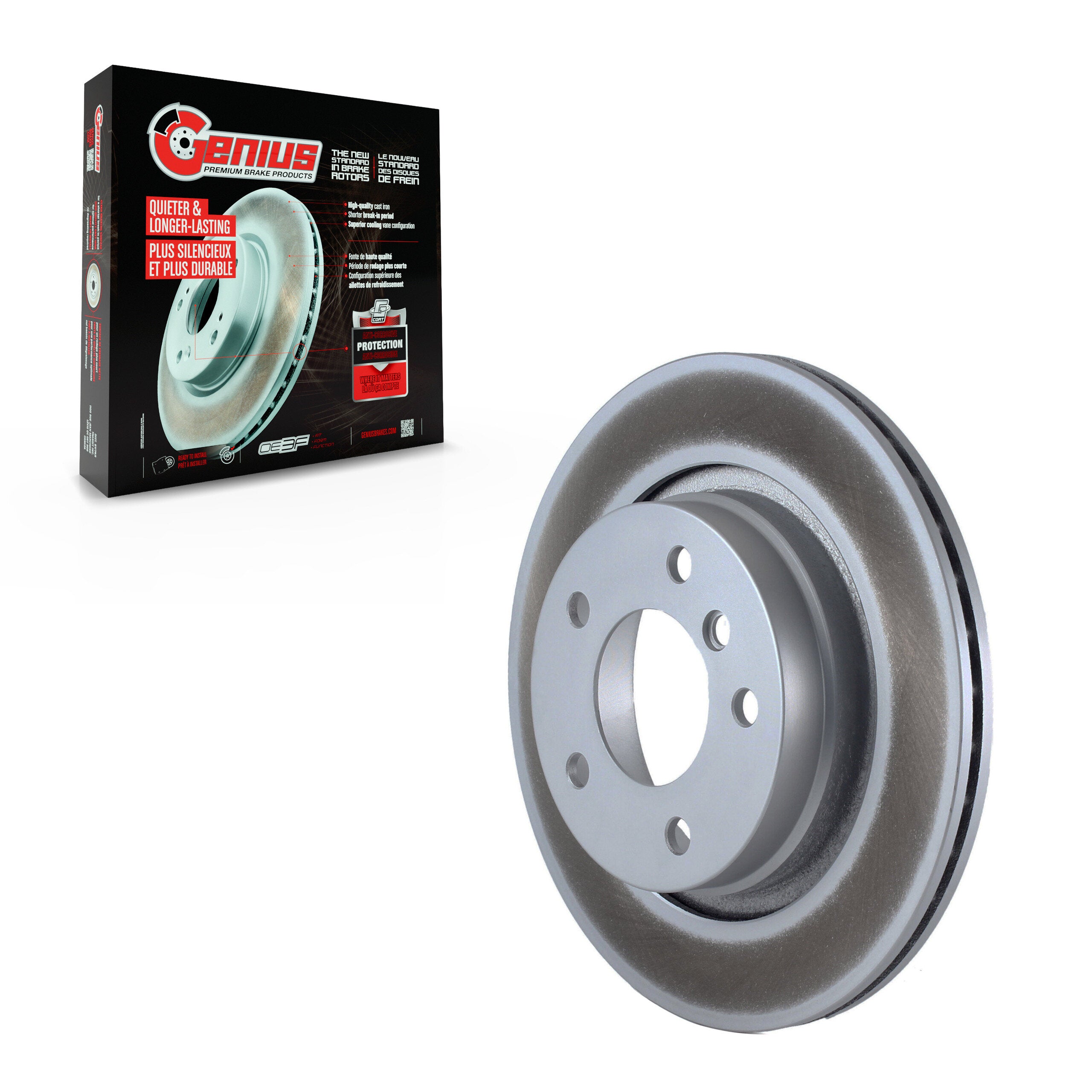 Genius GCR-980127 Disc Brake Rotor for 1996-2006 BMW 325Ci, BMW 325i, BMW 323Ci - Rear