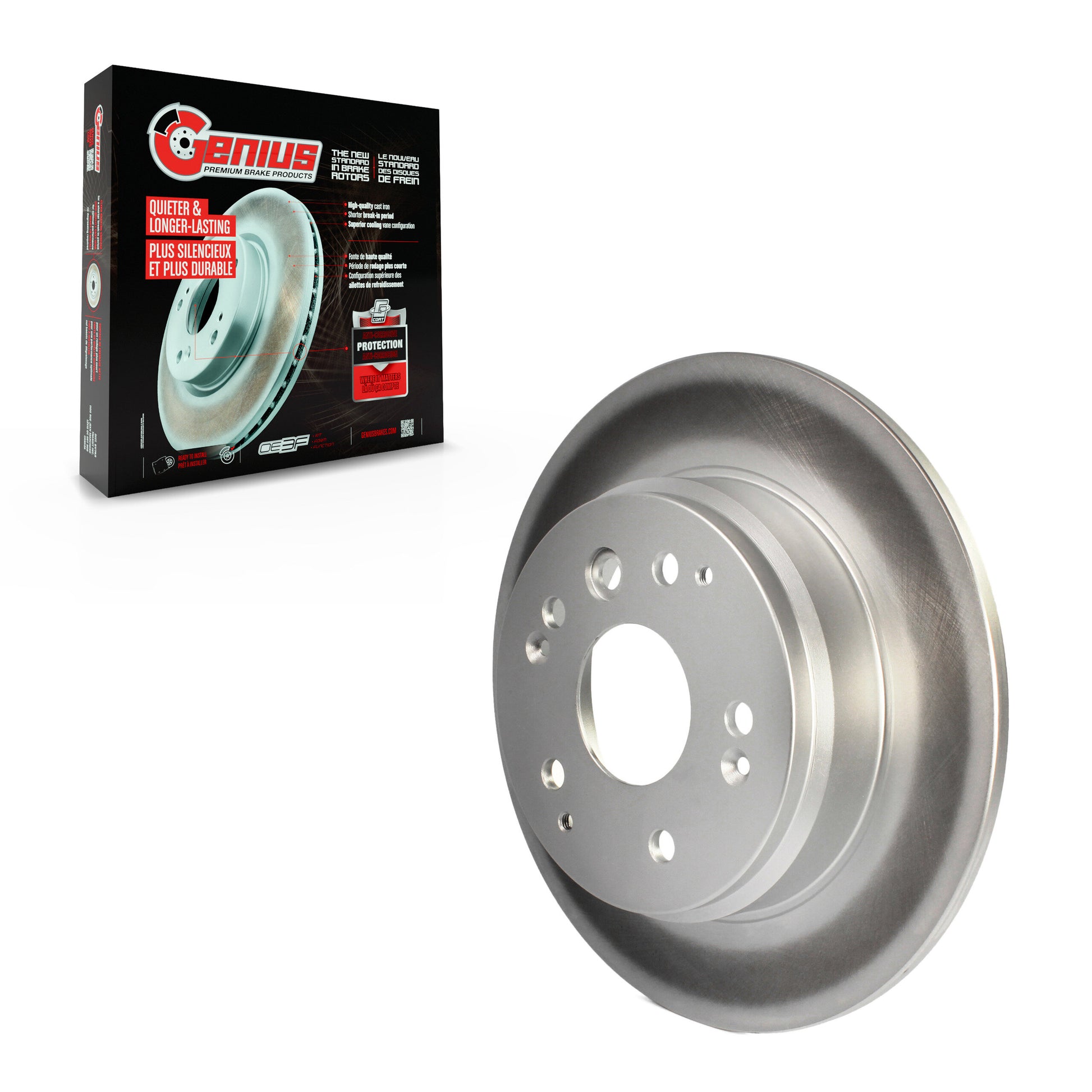 Genius GCR-980151 Disc Brake Rotor for 1999-2011 Honda Element, Acura TL - Rear
