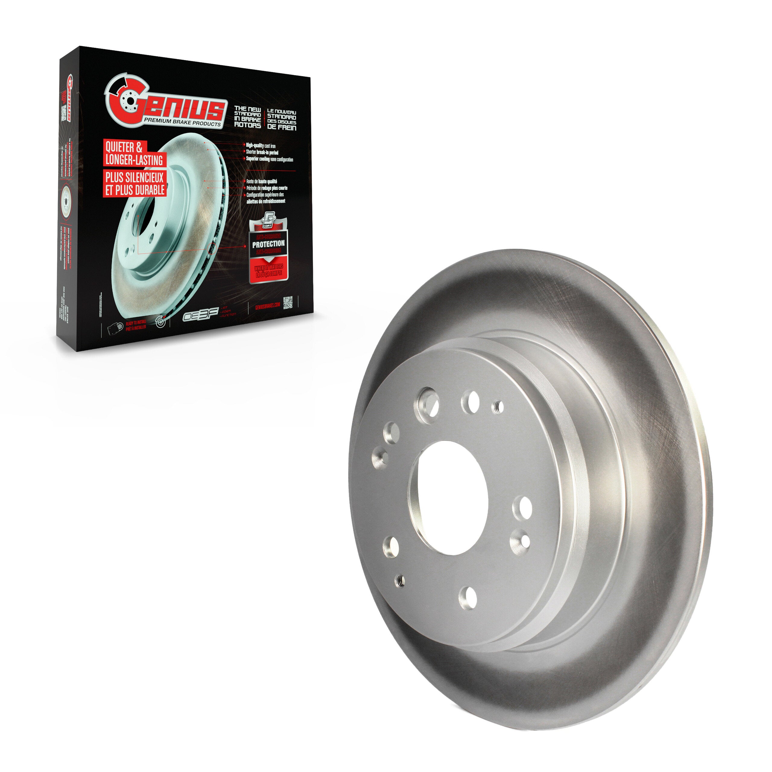 Genius GCR-980151 Disc Brake Rotor for 1999-2011 Honda Element, Acura TL - Rear