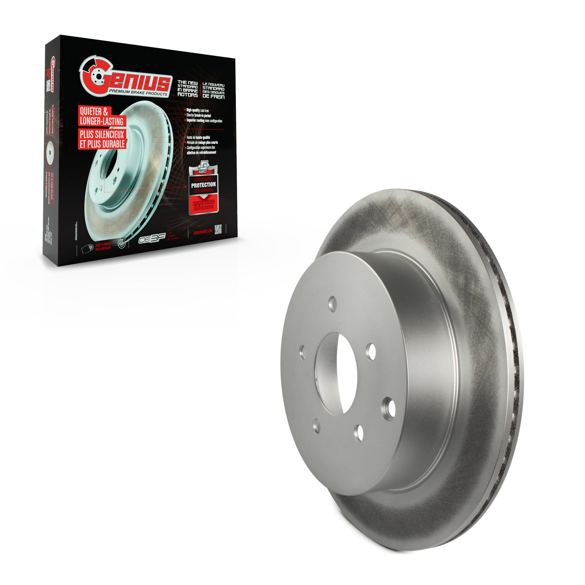 Genius GCR-980155 Disc Brake Rotor for 2003-2024 INFINITI Q60, INFINITI Q70L, INFINITI Q50 - Rear