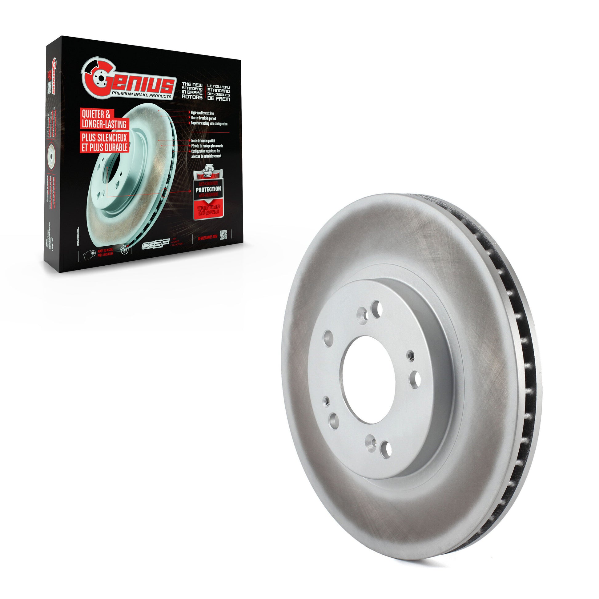 Genius GCR-980186 Disc Brake Rotor for 2004-2011 Mitsubishi Endeavor - Front