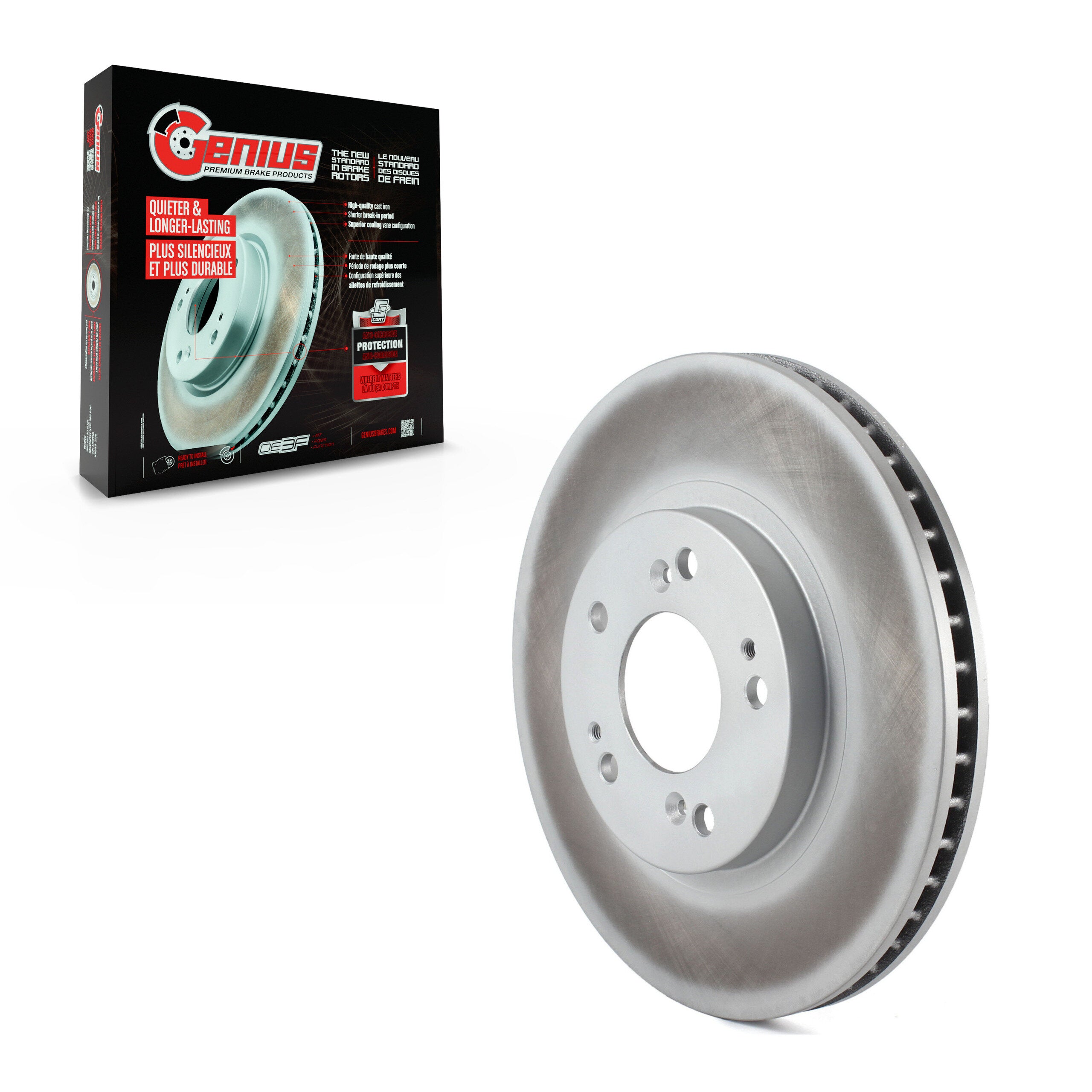 Genius GCR-980186 Disc Brake Rotor for 2004-2011 Mitsubishi Endeavor - Front