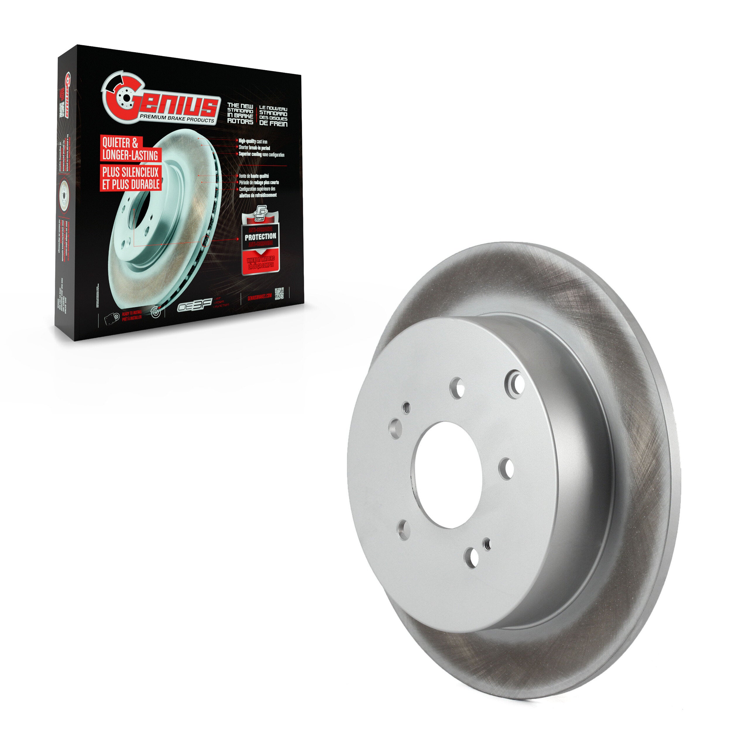 Genius GCR-980187 Disc Brake Rotor for 2004-2011 Mitsubishi Endeavor - Rear