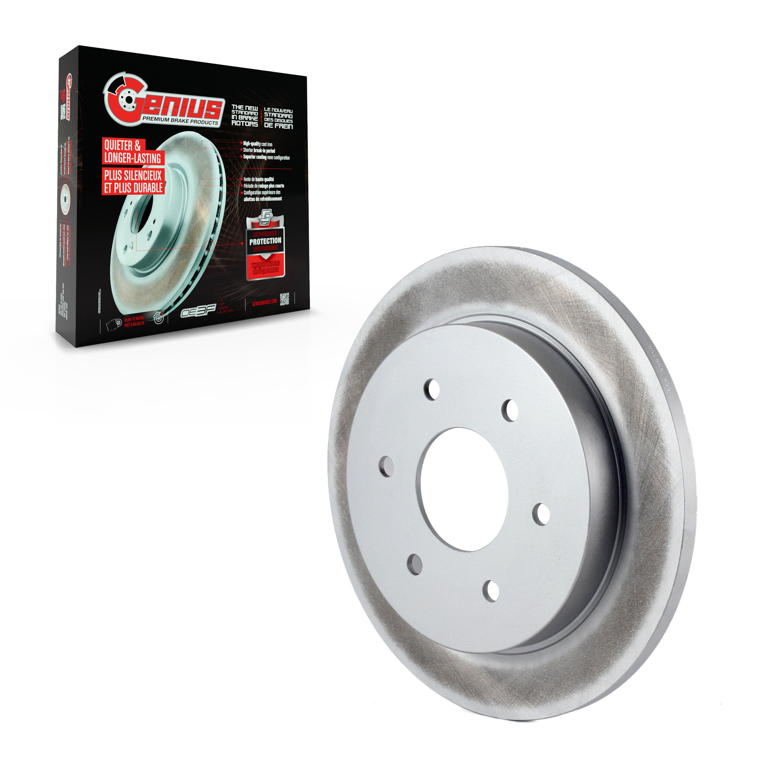 Genius GCR-980198 Disc Brake Rotor for 2004-2019 Nissan Armada, INFINITI QX56, Nissan Pathfinder Armada - Rear
