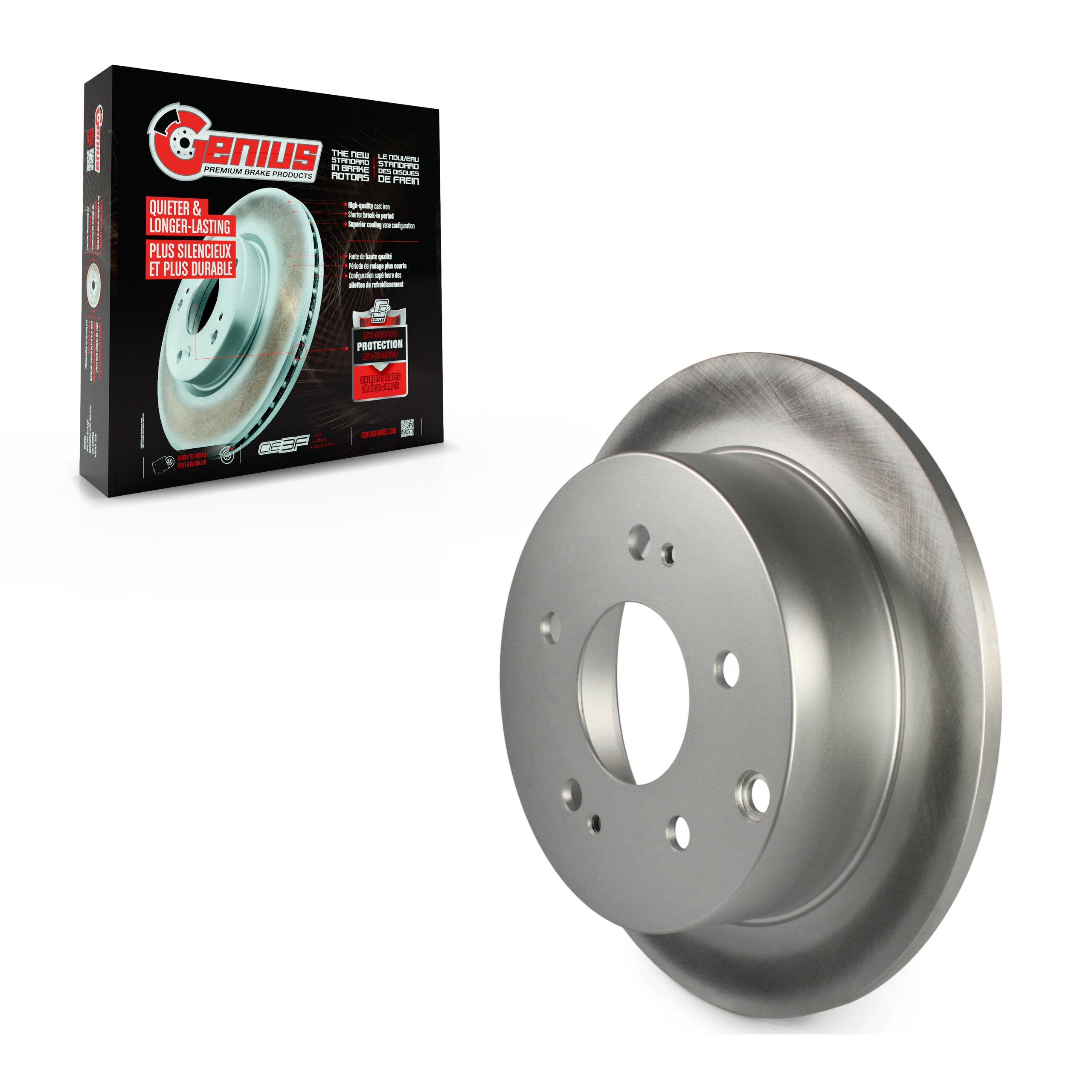 Genius GCR-980208 Disc Brake Rotor for 2004-2012 Mitsubishi Galant, Mitsubishi Eclipse - Rear