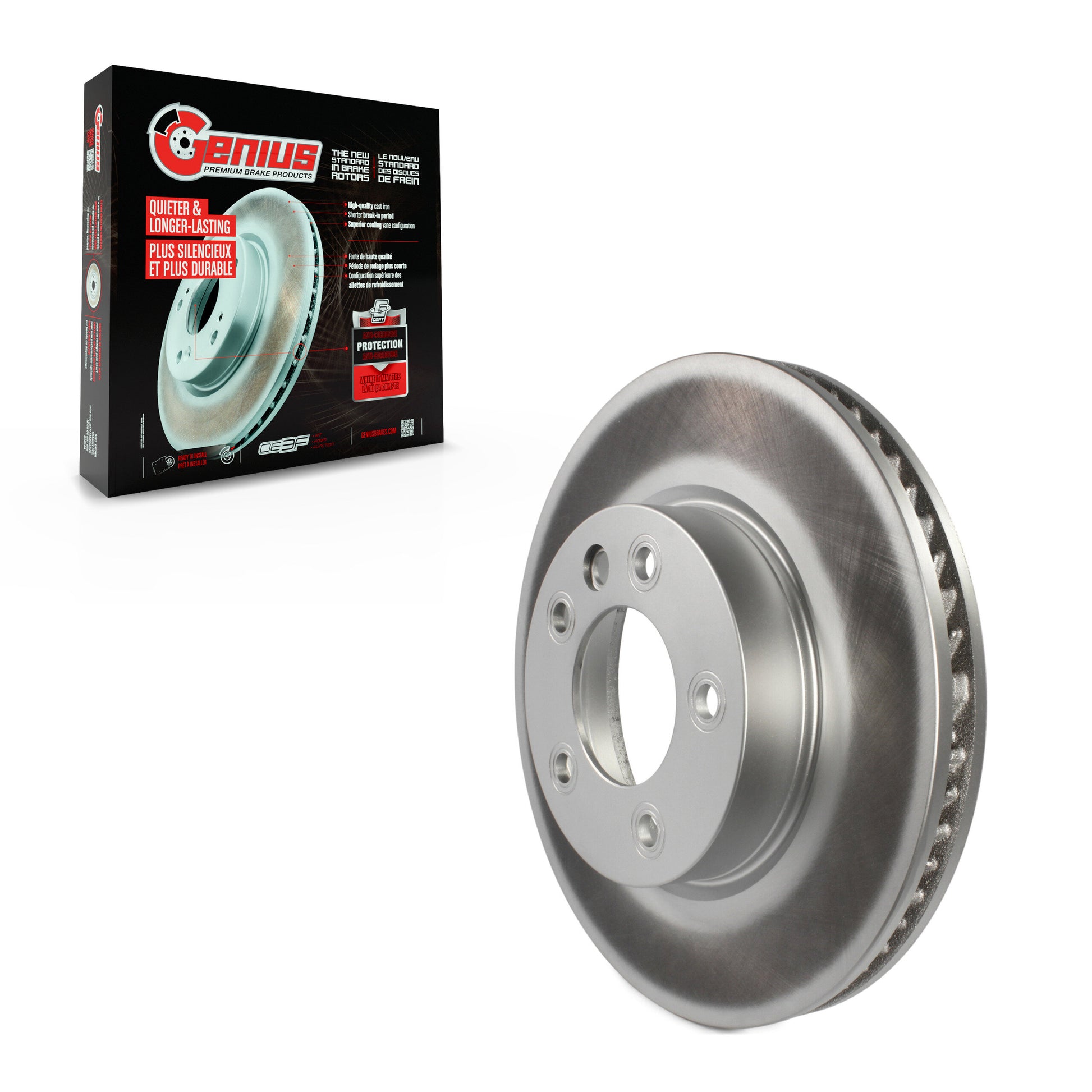 Genius GCR-980229 Disc Brake Rotor for 2003-2017 Porsche Cayenne, Volkswagen Touareg - Front Right