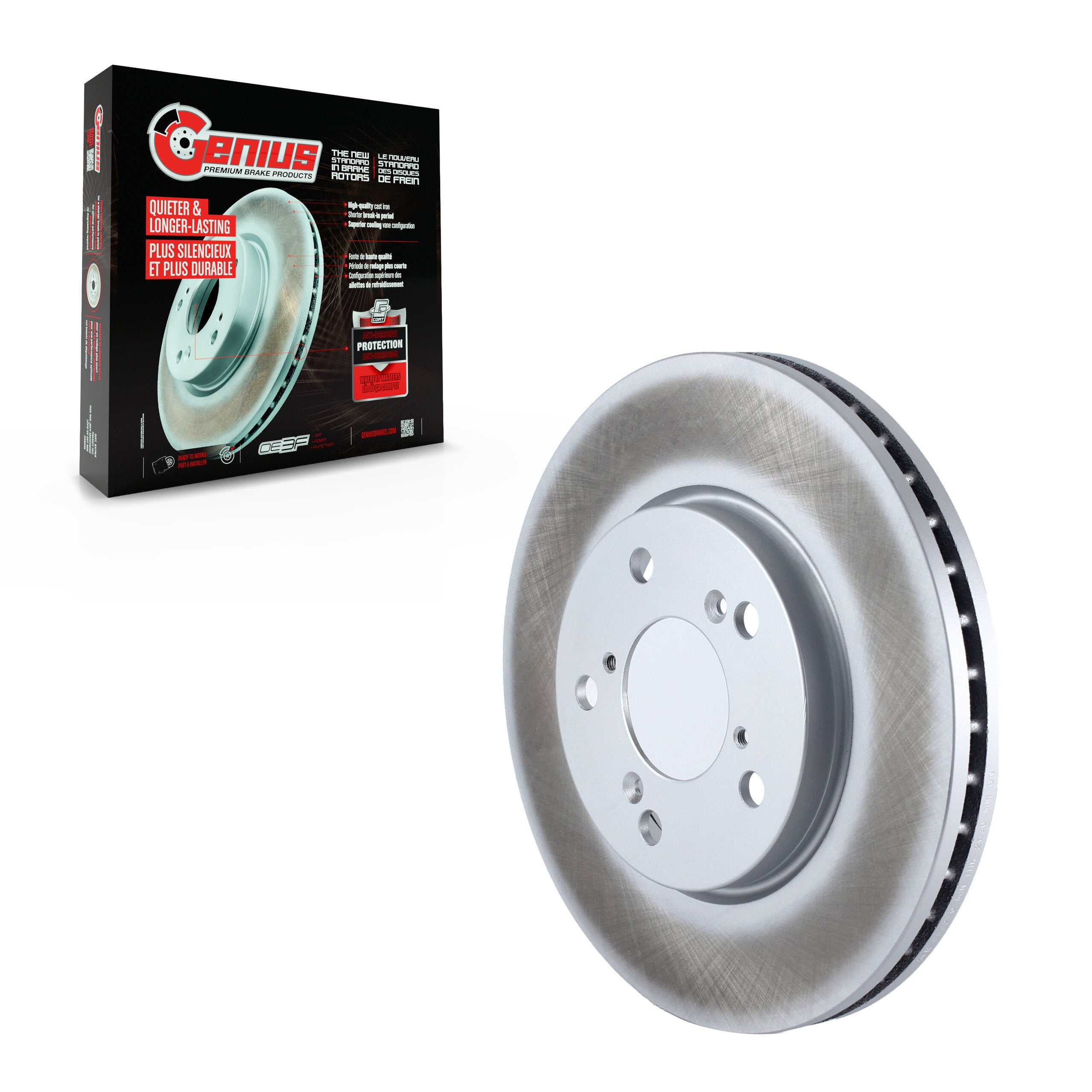 Genius GCR-980290 Disc Brake Rotor for 2005-2010 Honda Odyssey - Front