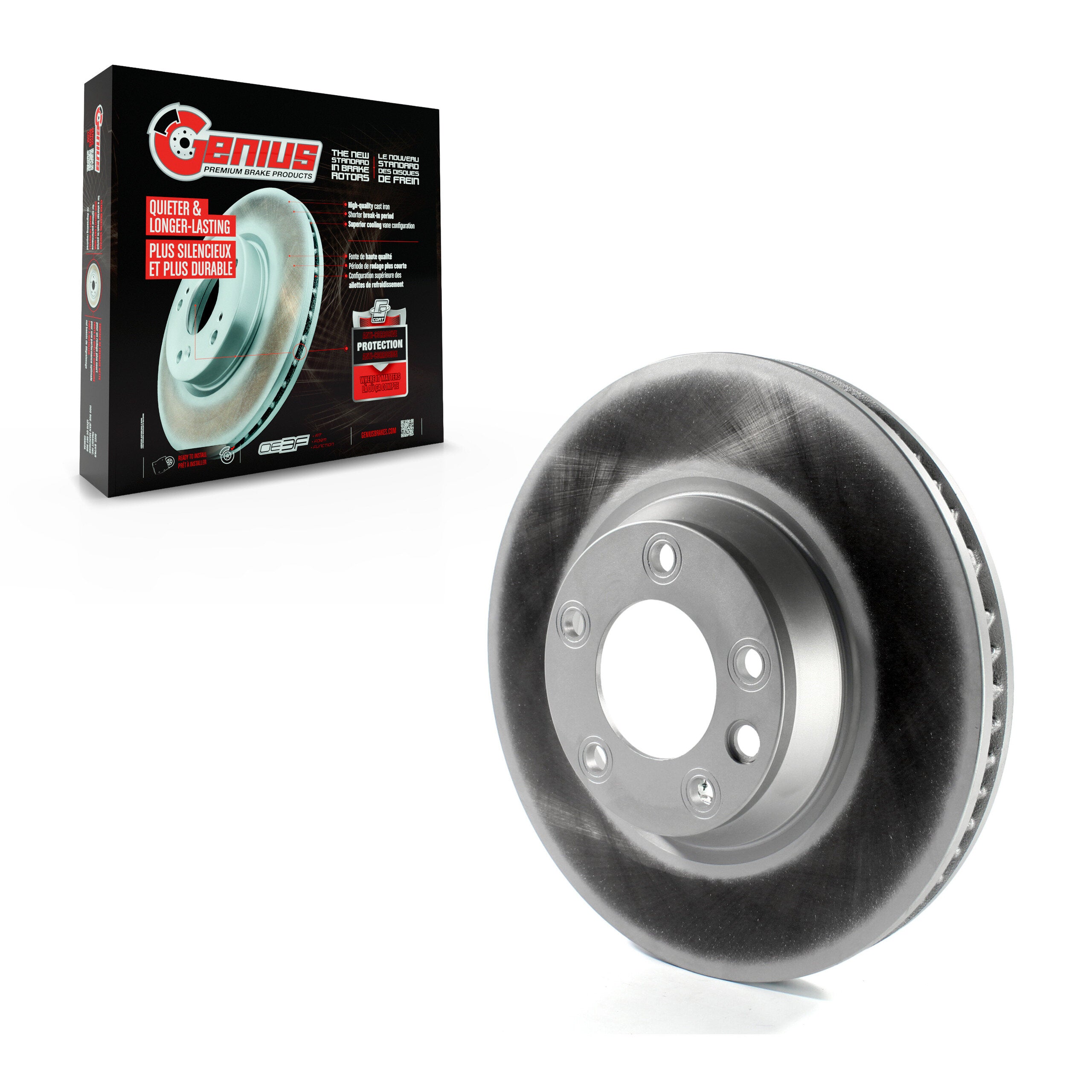 Genius GCR-980310 Disc Brake Rotor for 2003-2015 Porsche Cayenne, Audi Q7, Volkswagen Touareg - Front Right