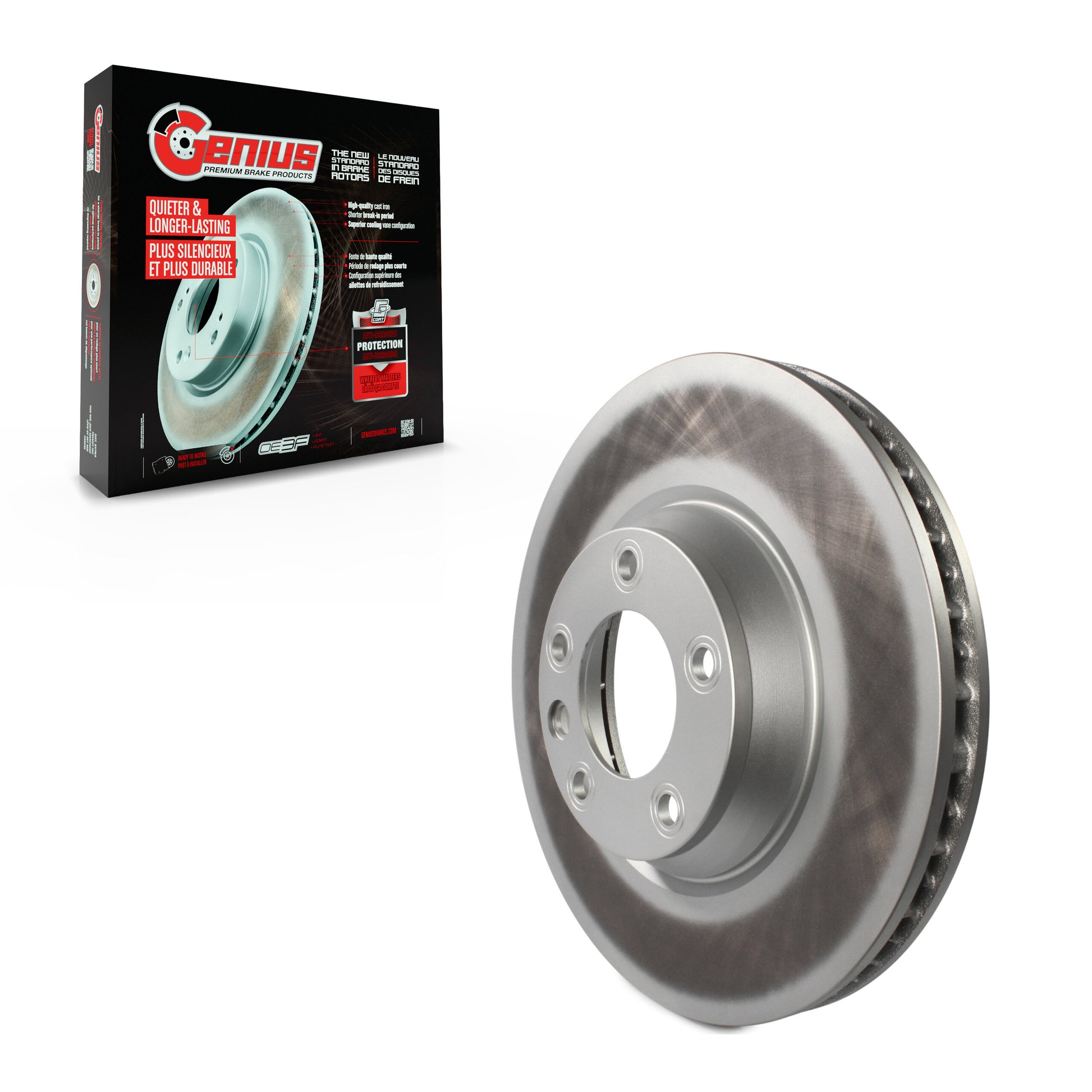 Genius GCR-980311 Disc Brake Rotor for 2003-2015 Porsche Cayenne, Audi Q7, Volkswagen Touareg - Front Left