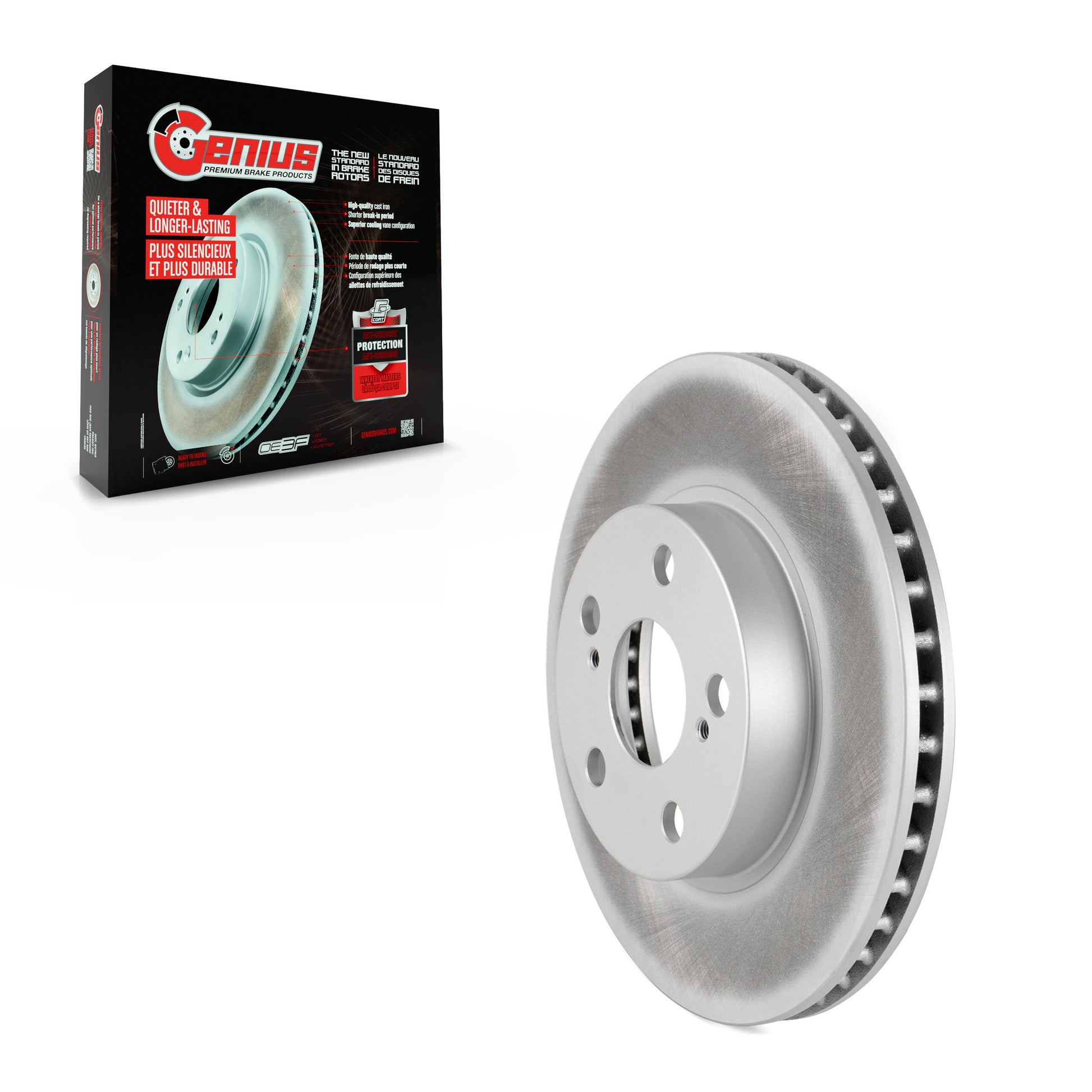 Genius GCR-980312 Disc Brake Rotor for 2004-2009 Toyota Prius - Front