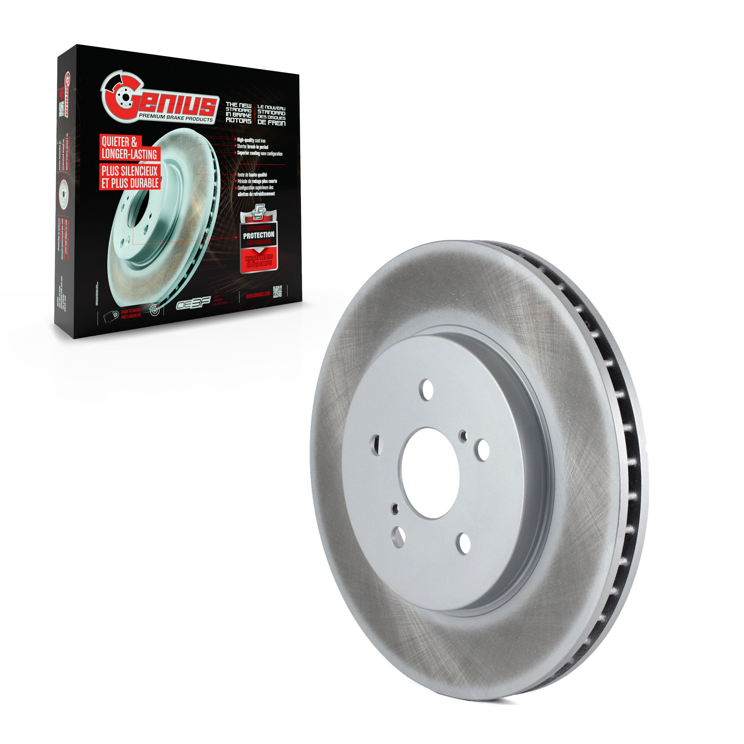 Genius GCR-980341 Disc Brake Rotor for 2004-2009 Lexus RX350, Lexus RX400h, Toyota Highlander - Front