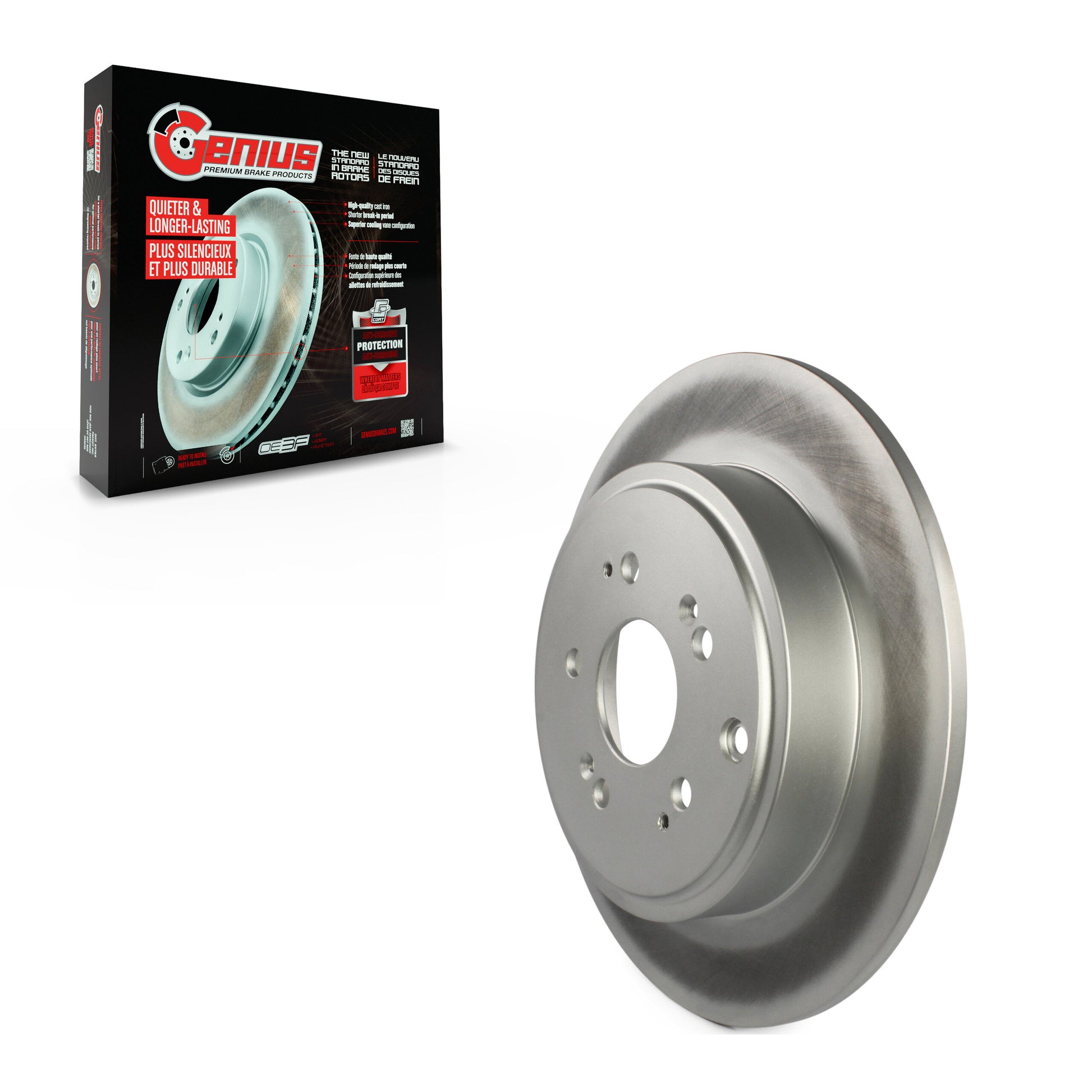 Genius GCR-980349 Disc Brake Rotor for 2006-2014 Honda Ridgeline - Rear